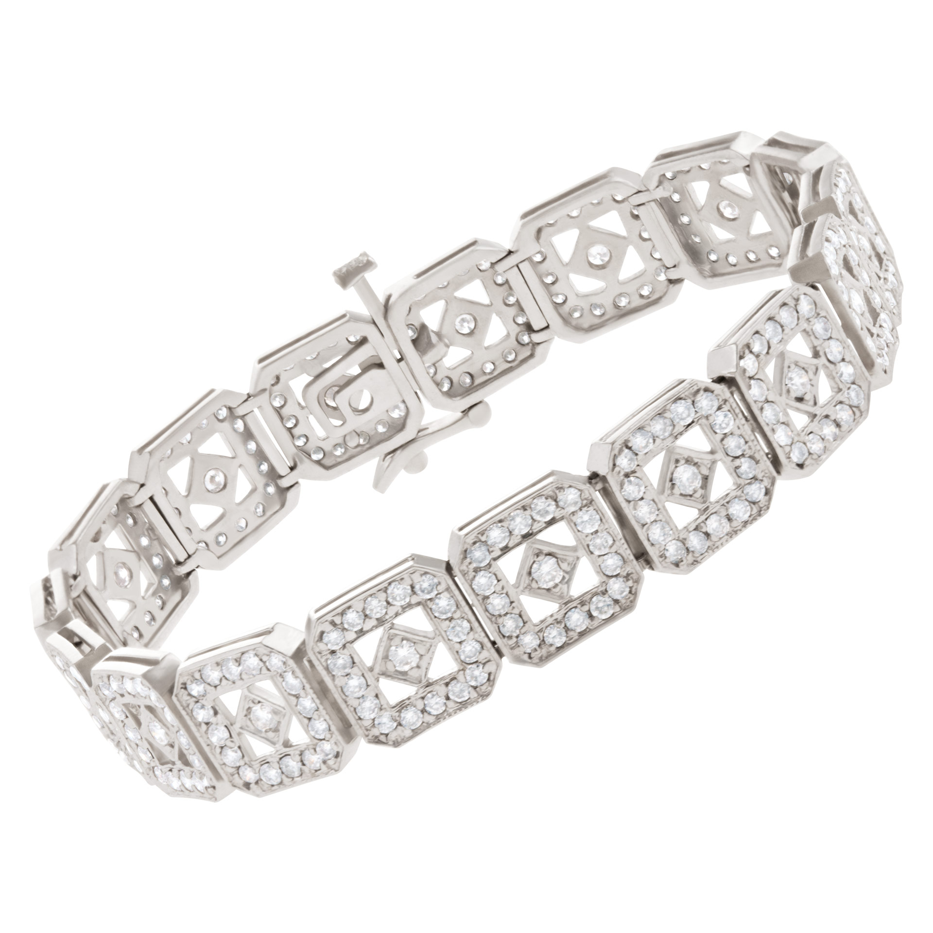 Diamond bracelet in 14k white gold image 1