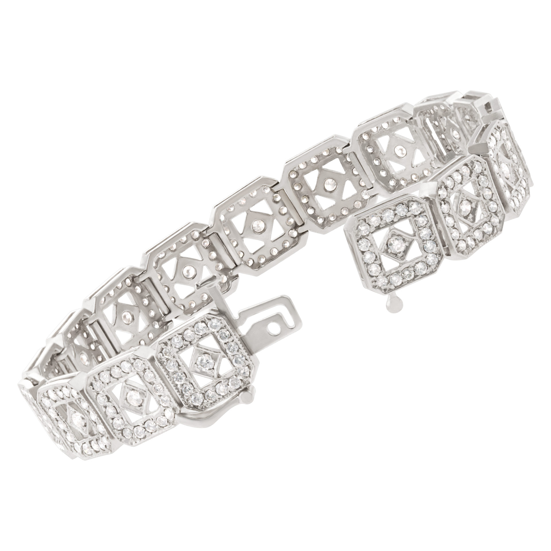 Diamond bracelet in 14k white gold image 2