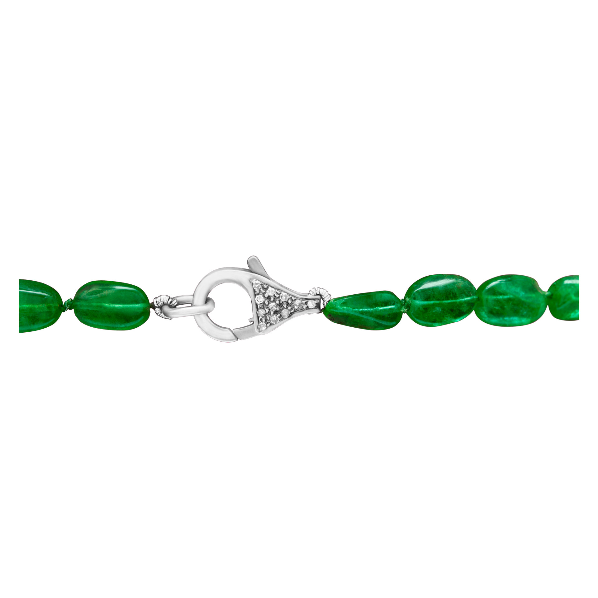 Emerald and Diamond tassel necklace image 3