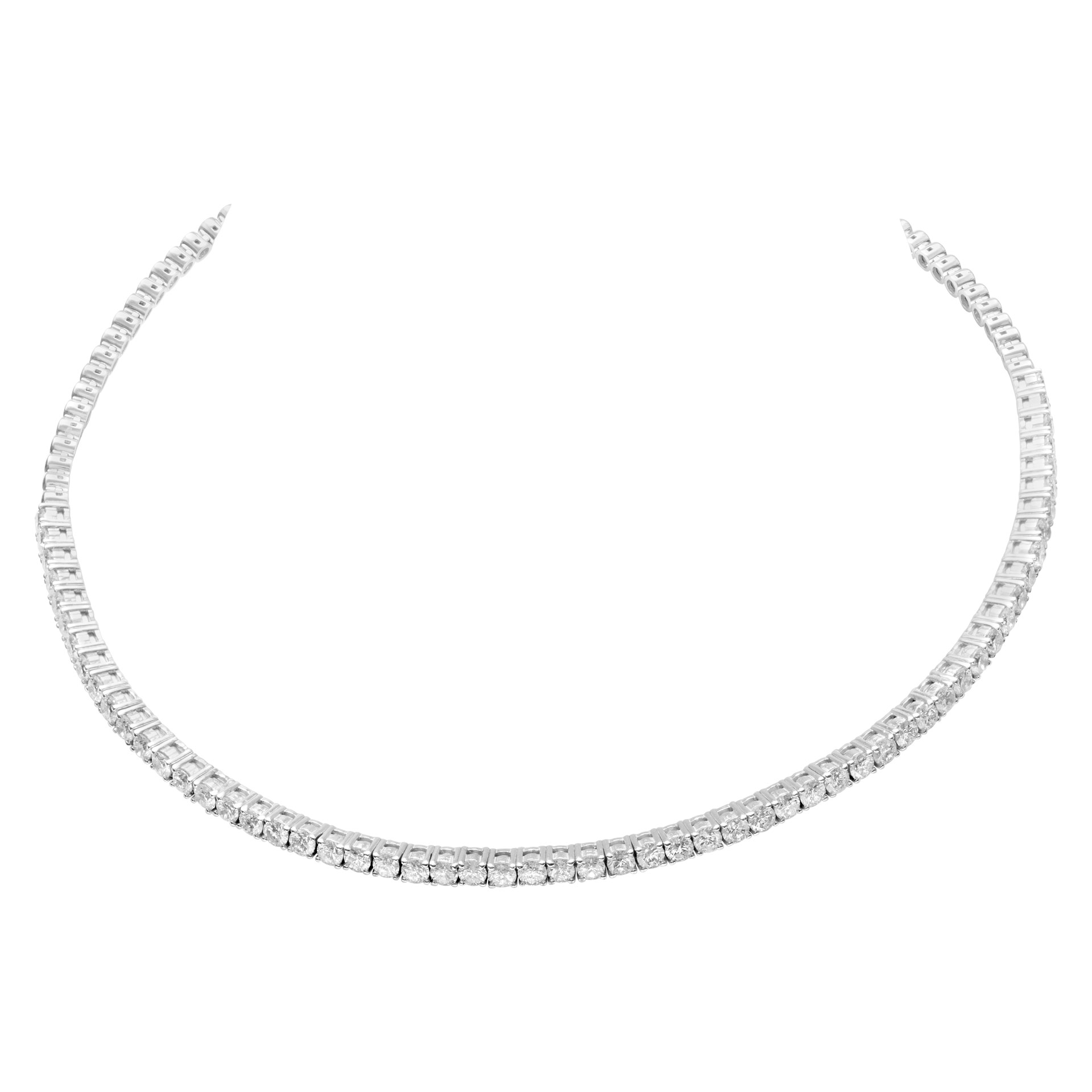 Sparkling diamond choker necklace in 8.39 carats of white clean diamonds image 2