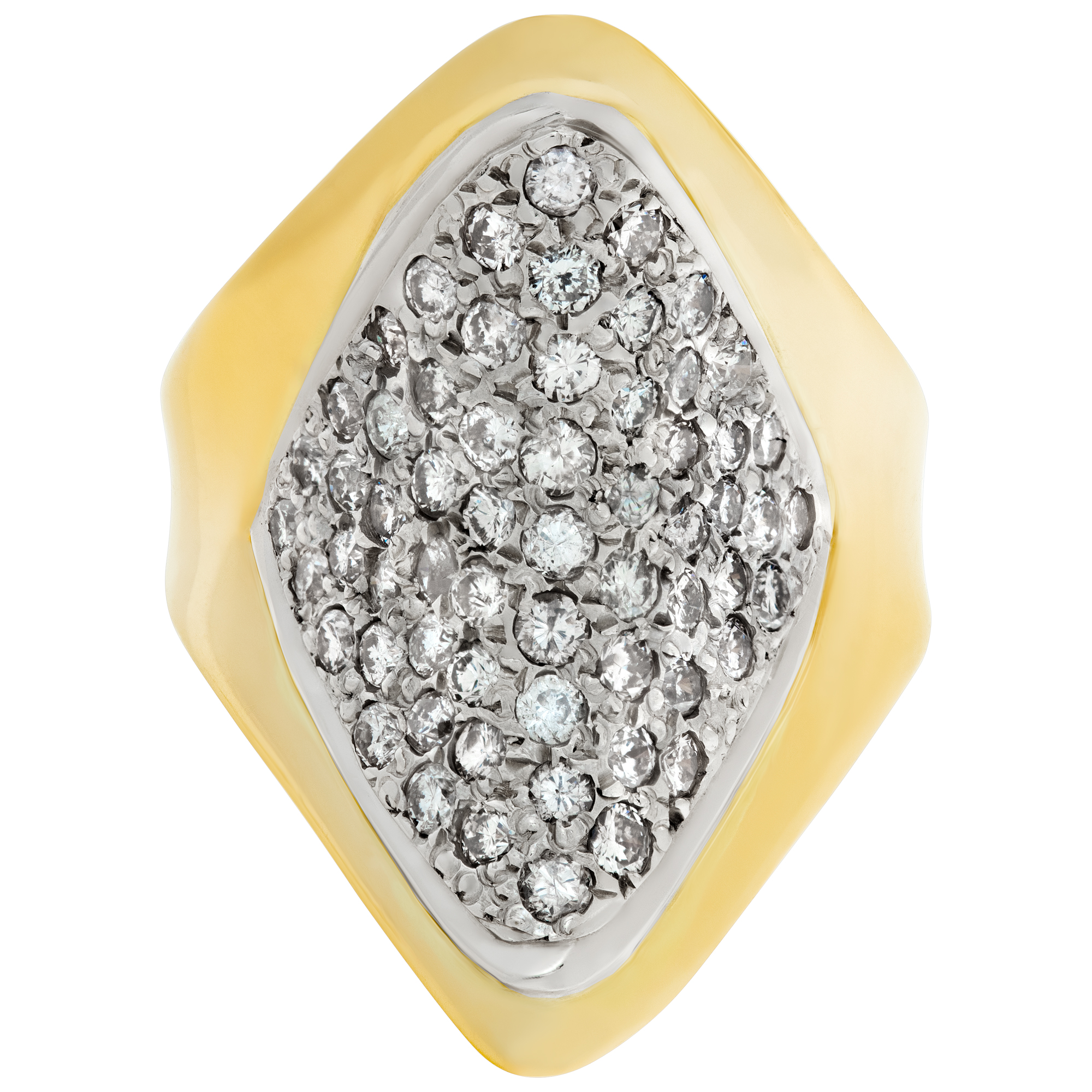 Modern diamonds ring in 18k. Round brilliant cut diamonds total approx.weight: 1.00 carat. image 2