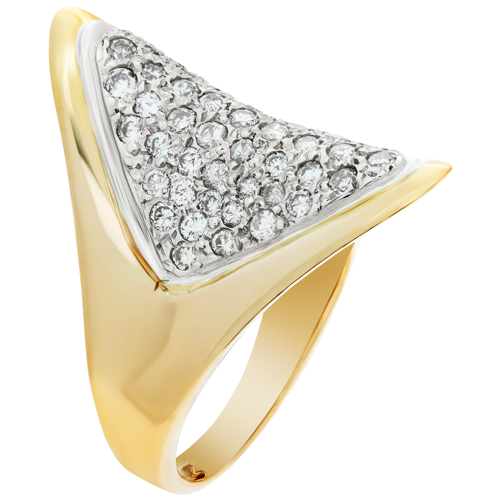 Modern diamonds ring in 18k. Round brilliant cut diamonds total approx.weight: 1.00 carat. image 3