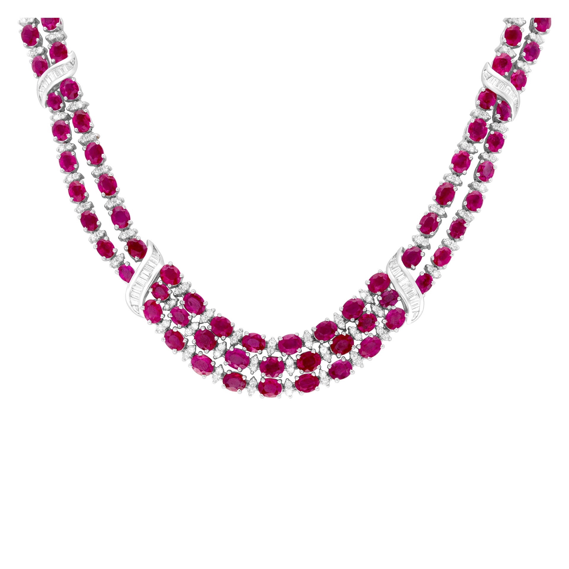 Stunning Ruby and diamond necklace image 2