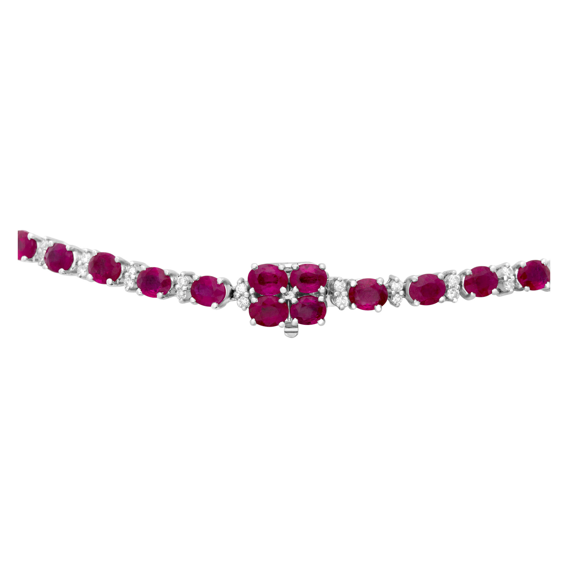 Stunning Ruby and diamond necklace image 3