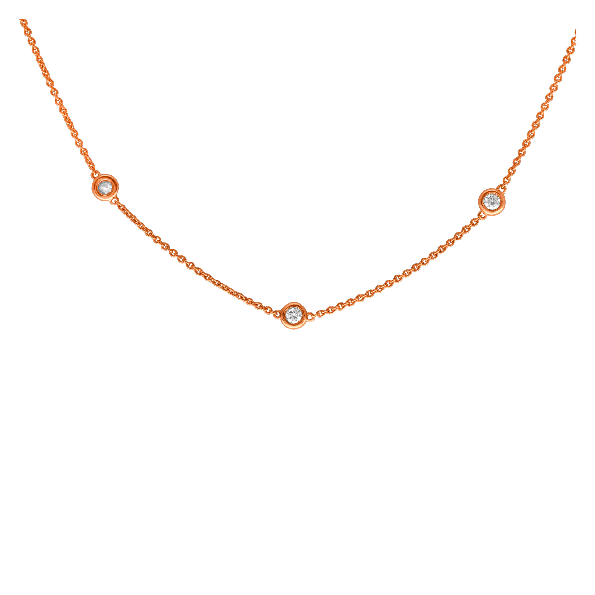 Diamonds by the yard 18K rose gold 2.10 cts in diamonds image 1