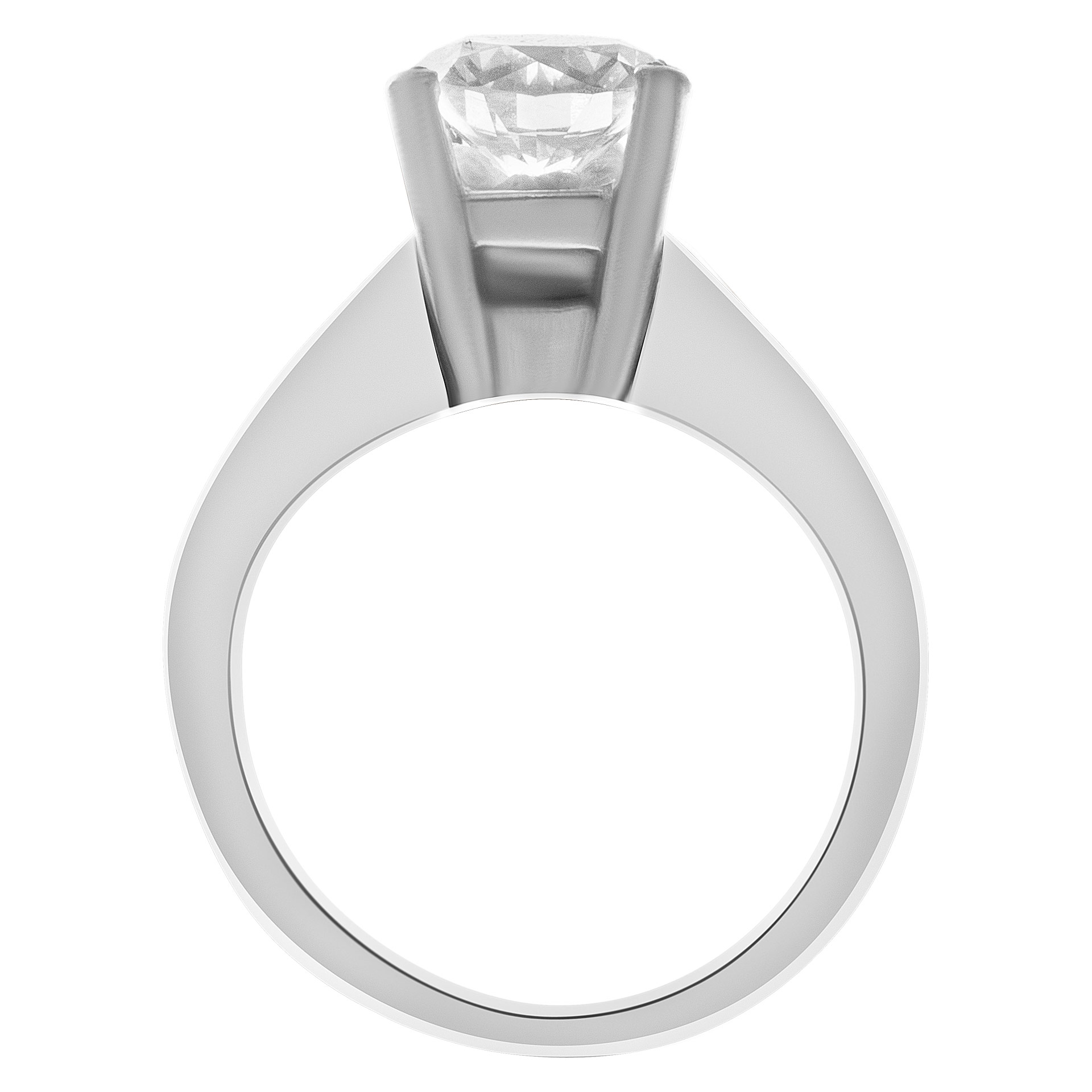 GIA certified round brilliant cut 1.14 carat D color, VS2 clarity diamond ring image 3