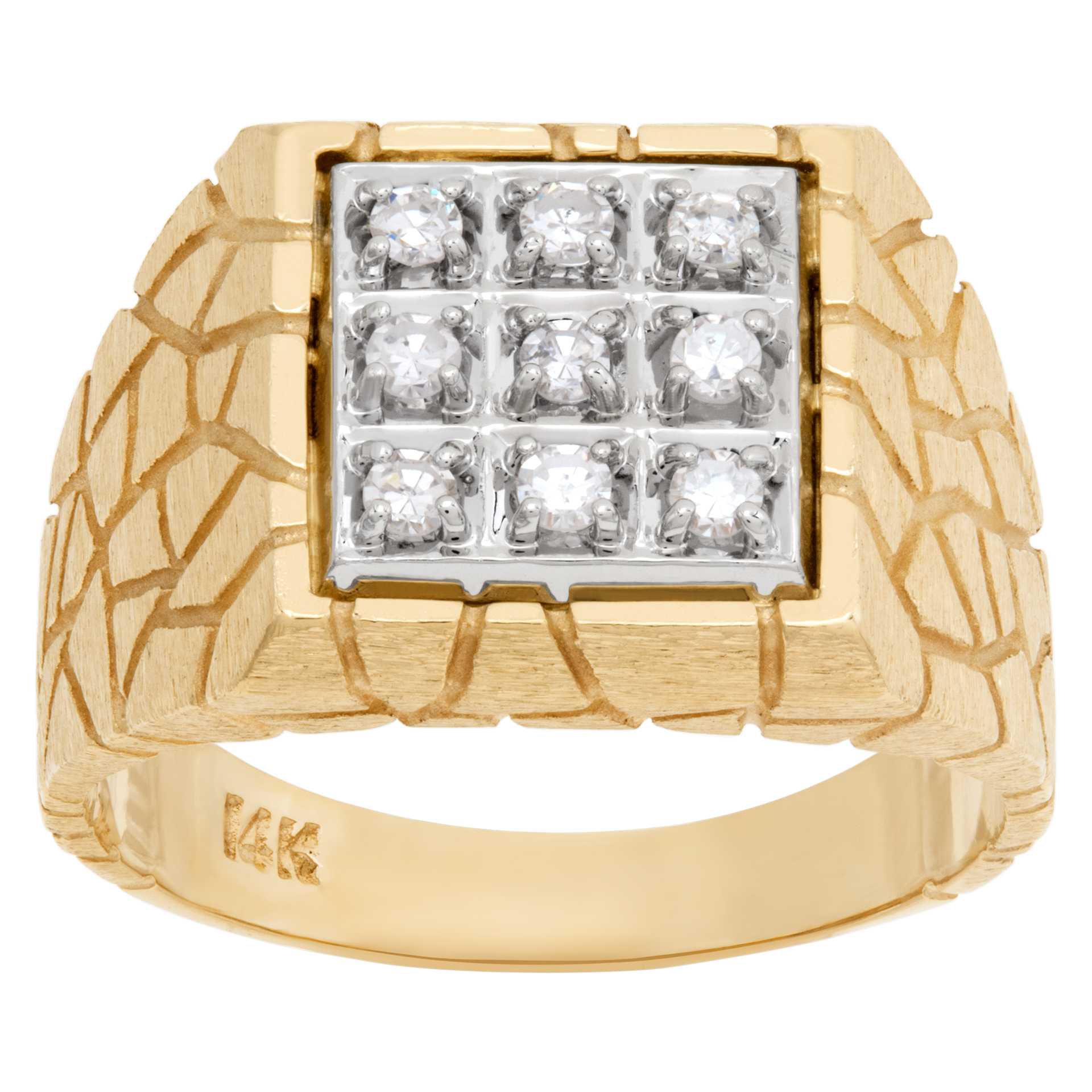 Gents diamond ring set in 14k yellow gold. 0.50 carats in diamonds. Size 10 image 1
