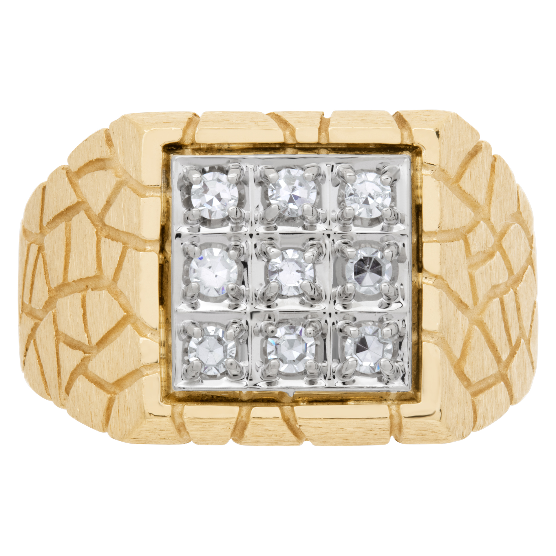 Gents diamond ring set in 14k yellow gold. 0.50 carats in diamonds. Size 10 image 2