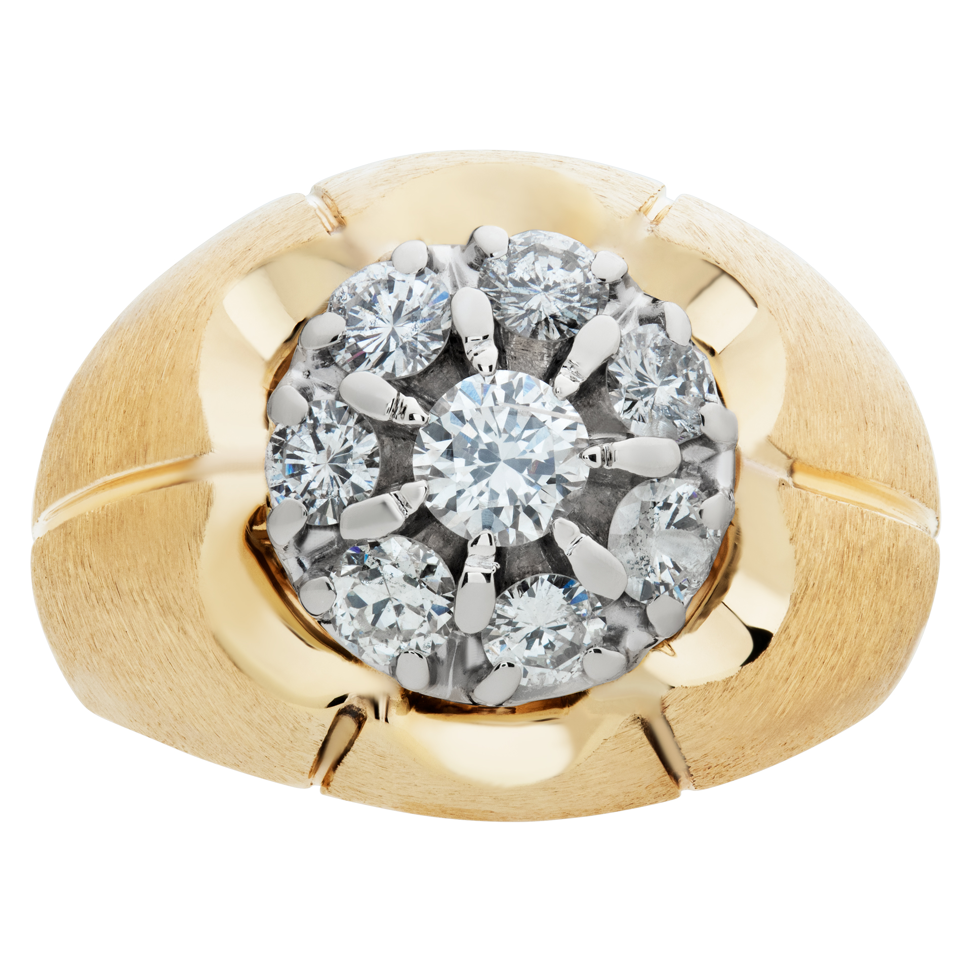 Attractive diamond ring in 14k yellow gold. 1.00 carats in diamonds. Size 8 image 2