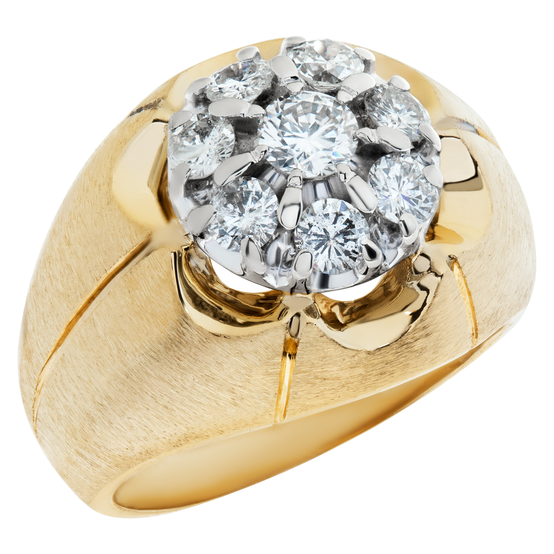Attractive diamond ring in 14k yellow gold. 1.00 carats in diamonds. Size 8 image 3