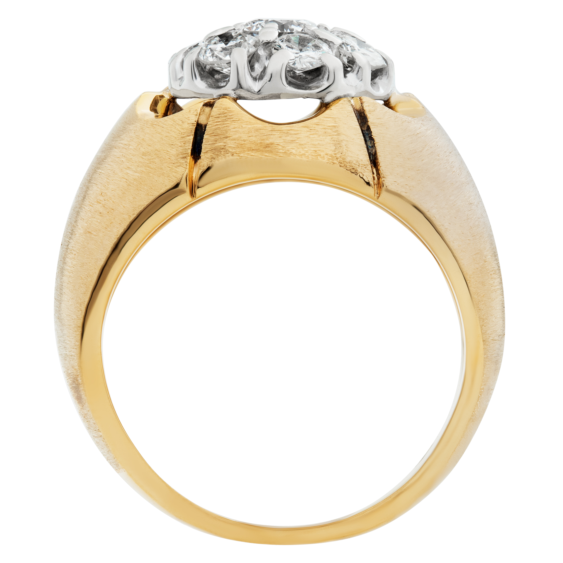 Attractive diamond ring in 14k yellow gold. 1.00 carats in diamonds. Size 8 image 4