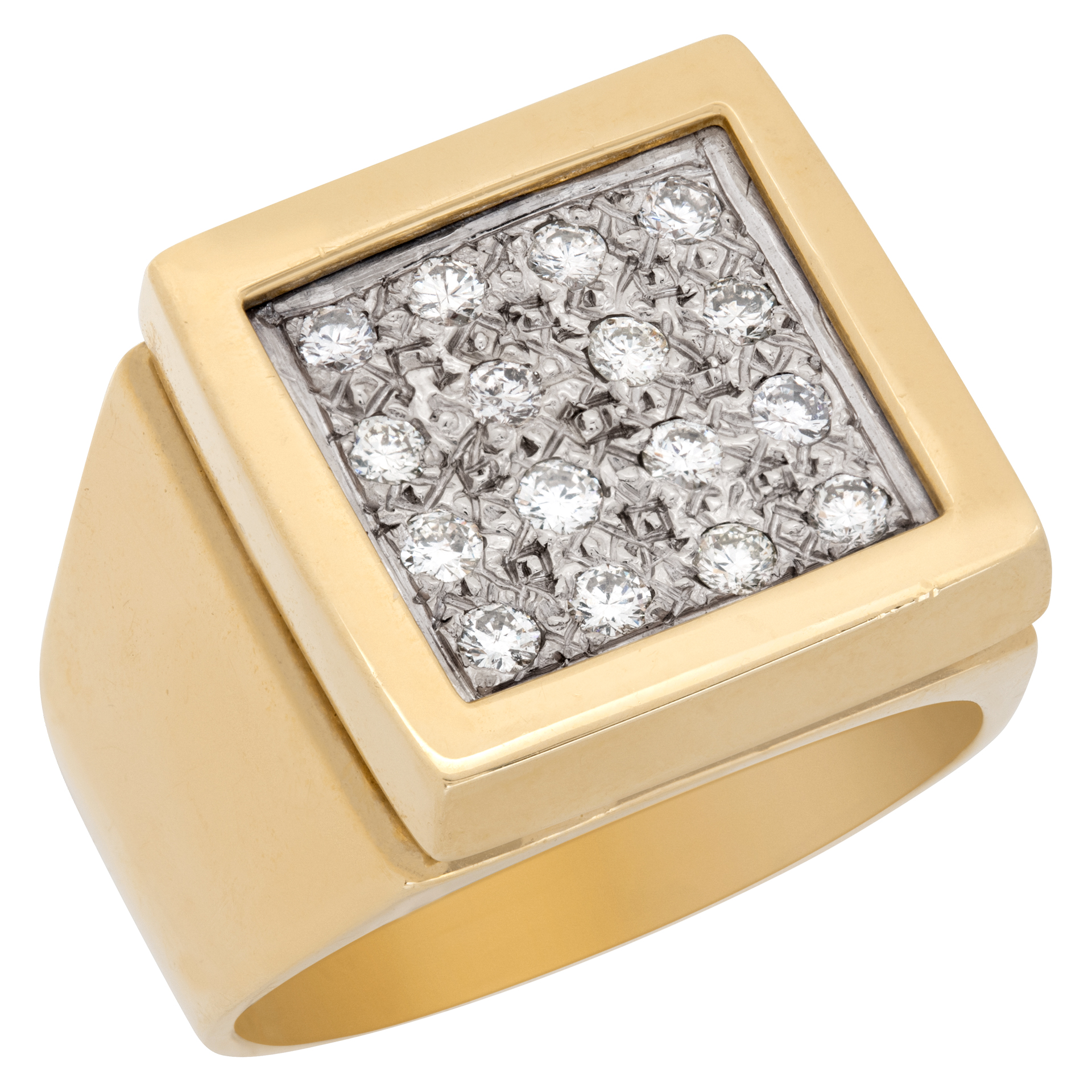 Diamond ring with approx 1ct of round cut diamonds in 14K image 3