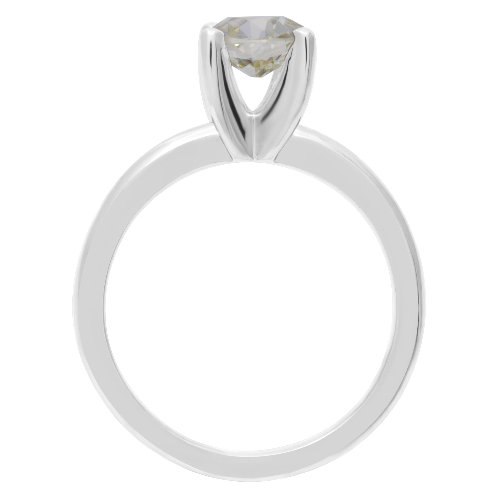 GIA certified old europeam brilliant cut diamond 1.09 carat (O to P range, VS1 clarity) solitaire ring set in platinum image 4