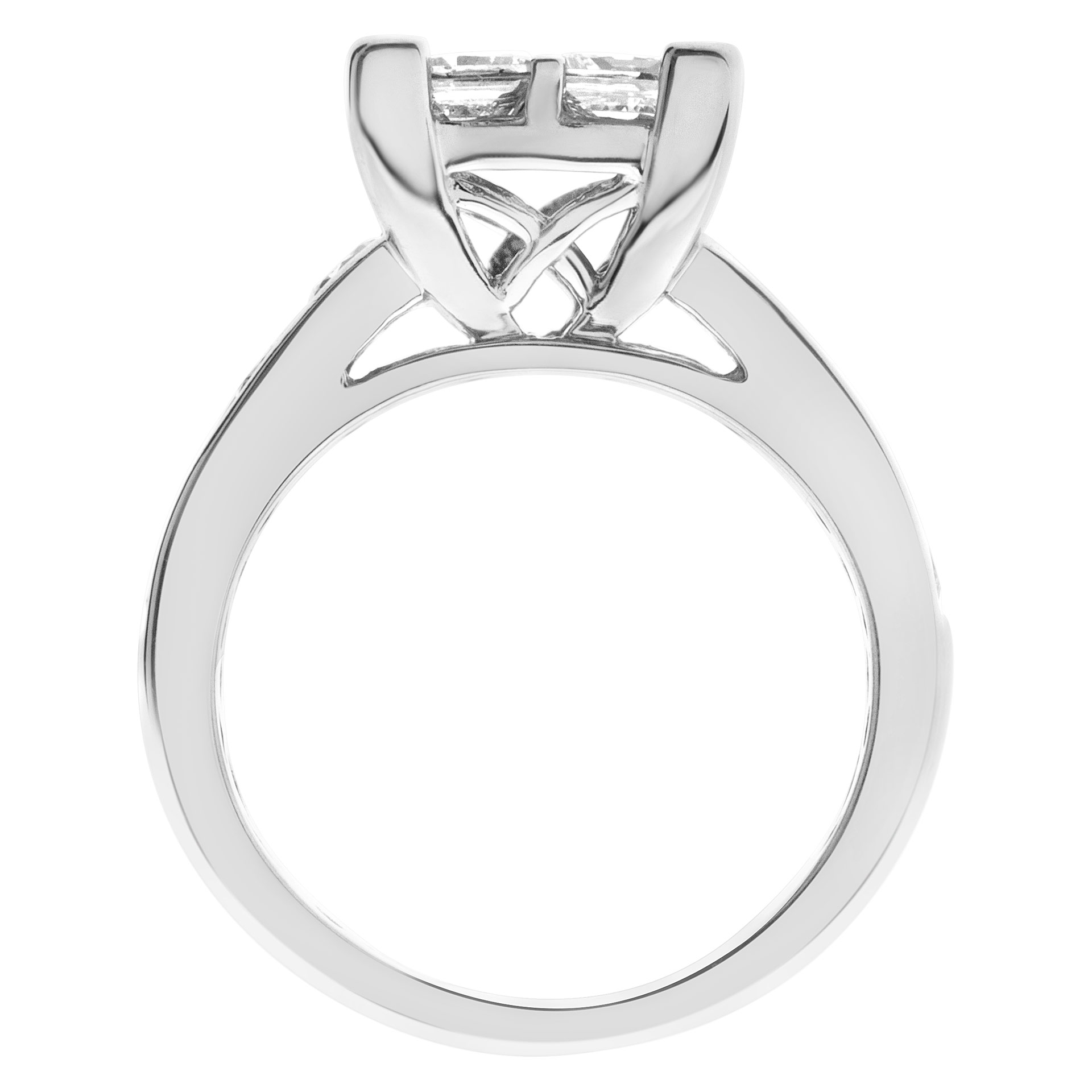 Diamond engagement ring with approx 1.00 carat in diamonds in 14k white gold image 4