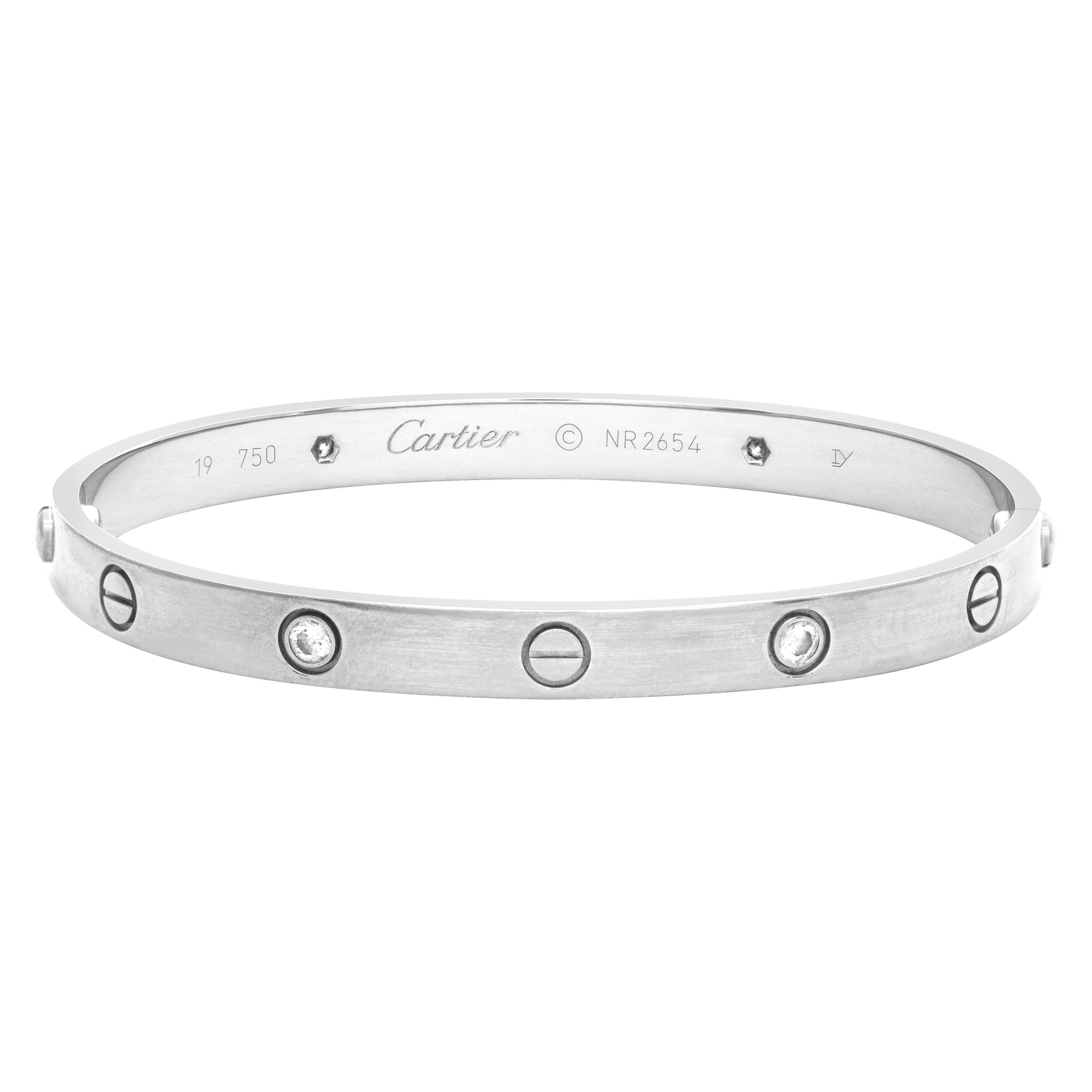 cartier love bracelet with four diamonds