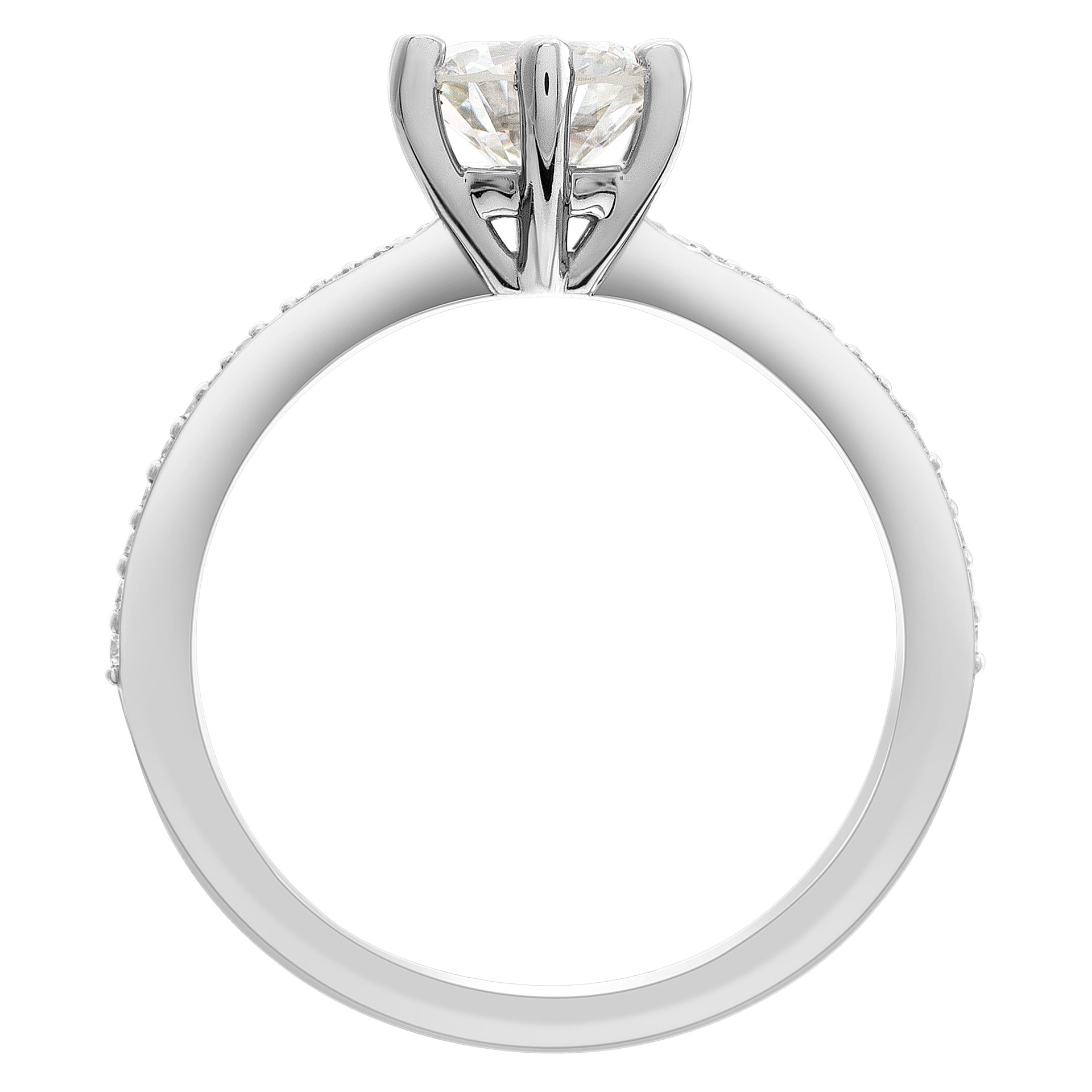 GIA certified round brilliant cut diamond  1.12 carat ring (M color, VS1 clarity) image 3