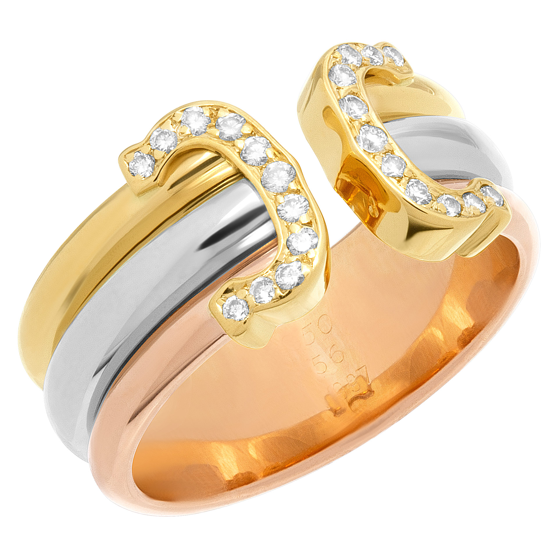 cartier double c heart ring