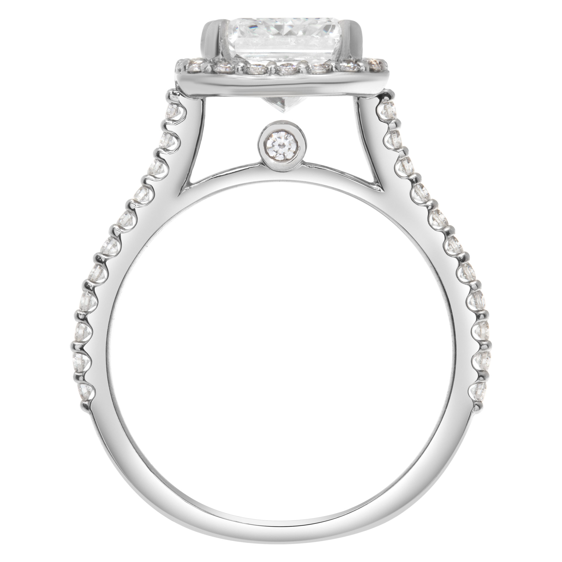 GIA certified cut- cornered rectangular modified brilliant cut diamond 3.01 carat (I color, VS2 clarity image 4