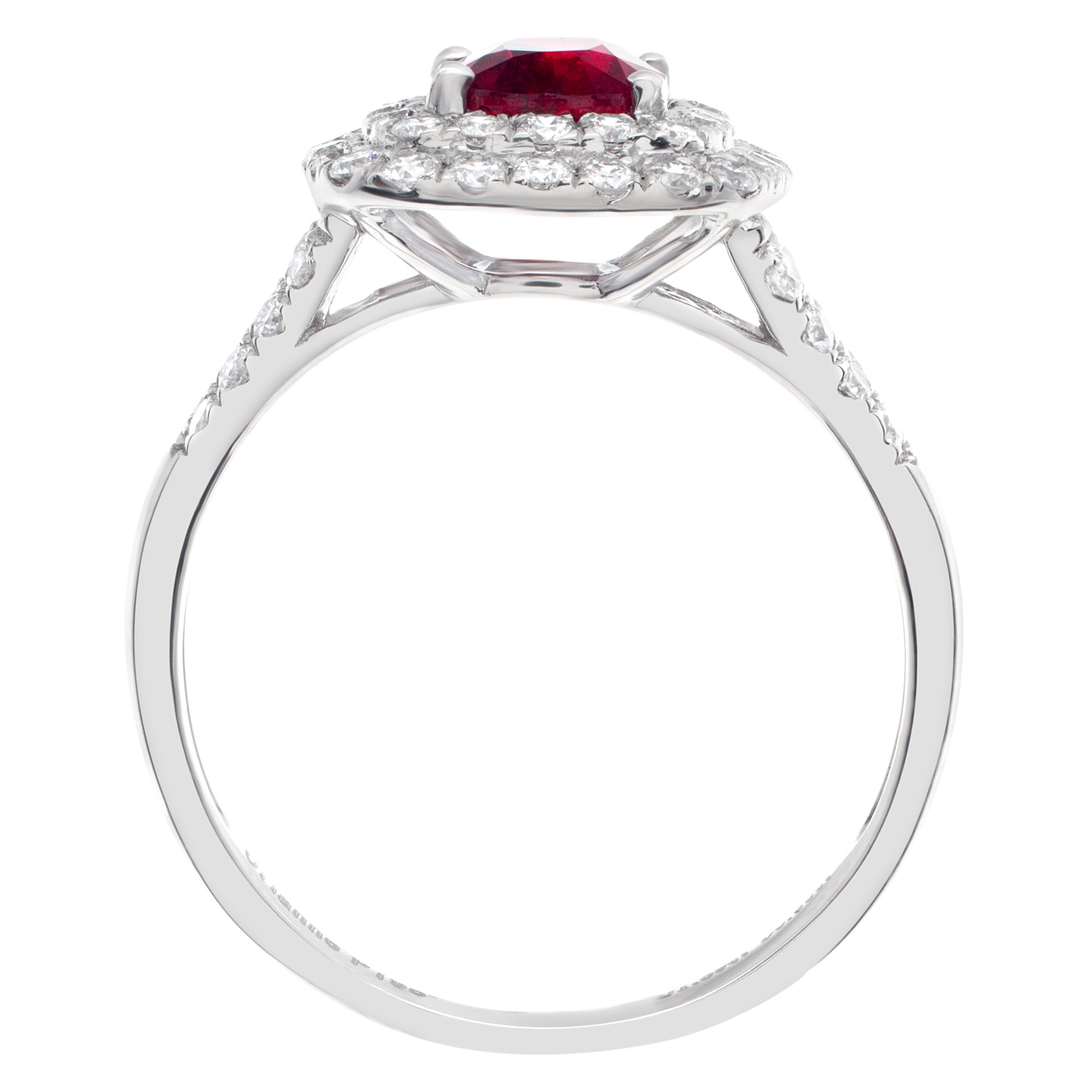 Platinum ruby (1.39ct) and diamond ring (0.68ct) image 4