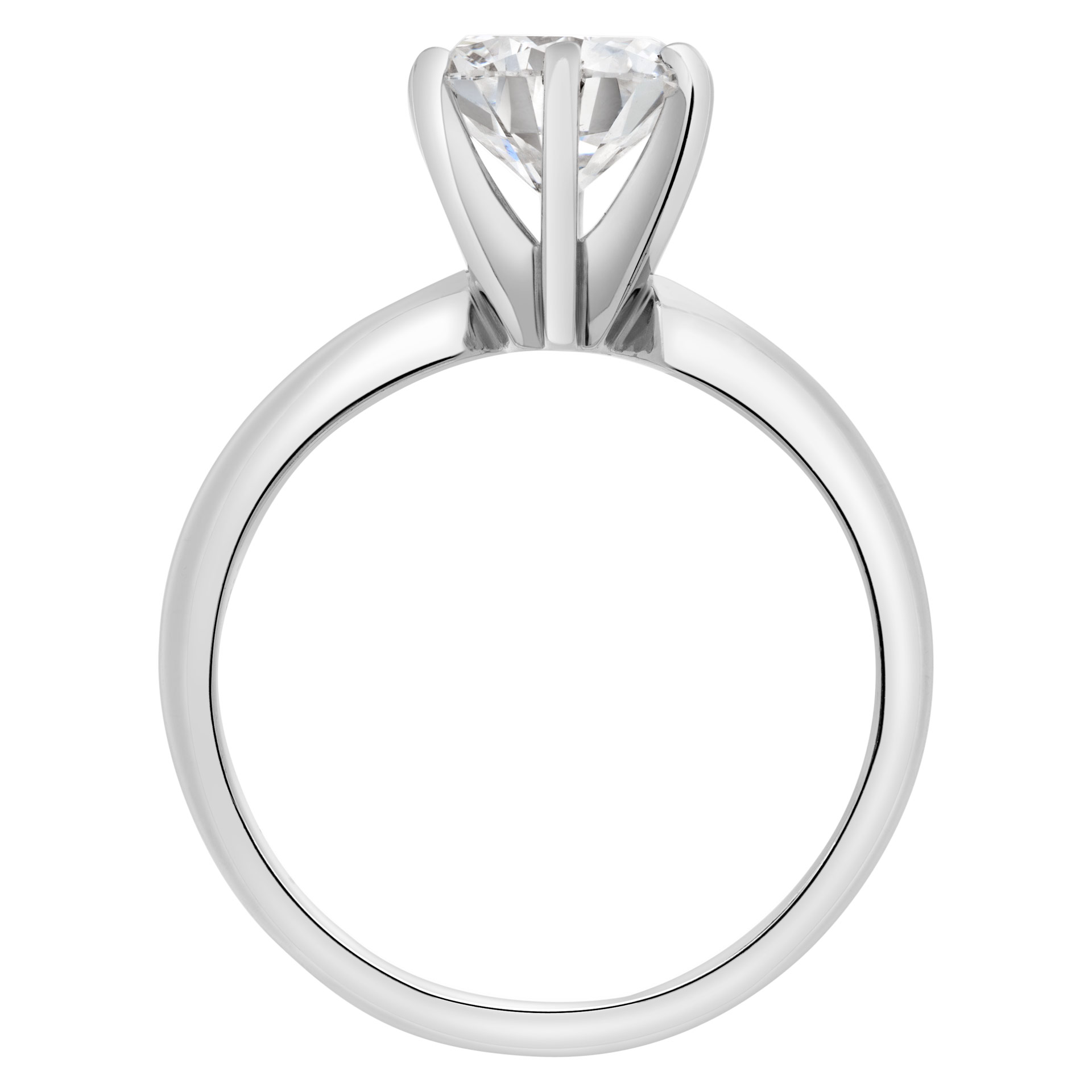 GIA Certified round brilliant cut diamond ring 1.51 carat (E color, VS2 clarity) solitaire ring in platinum image 4