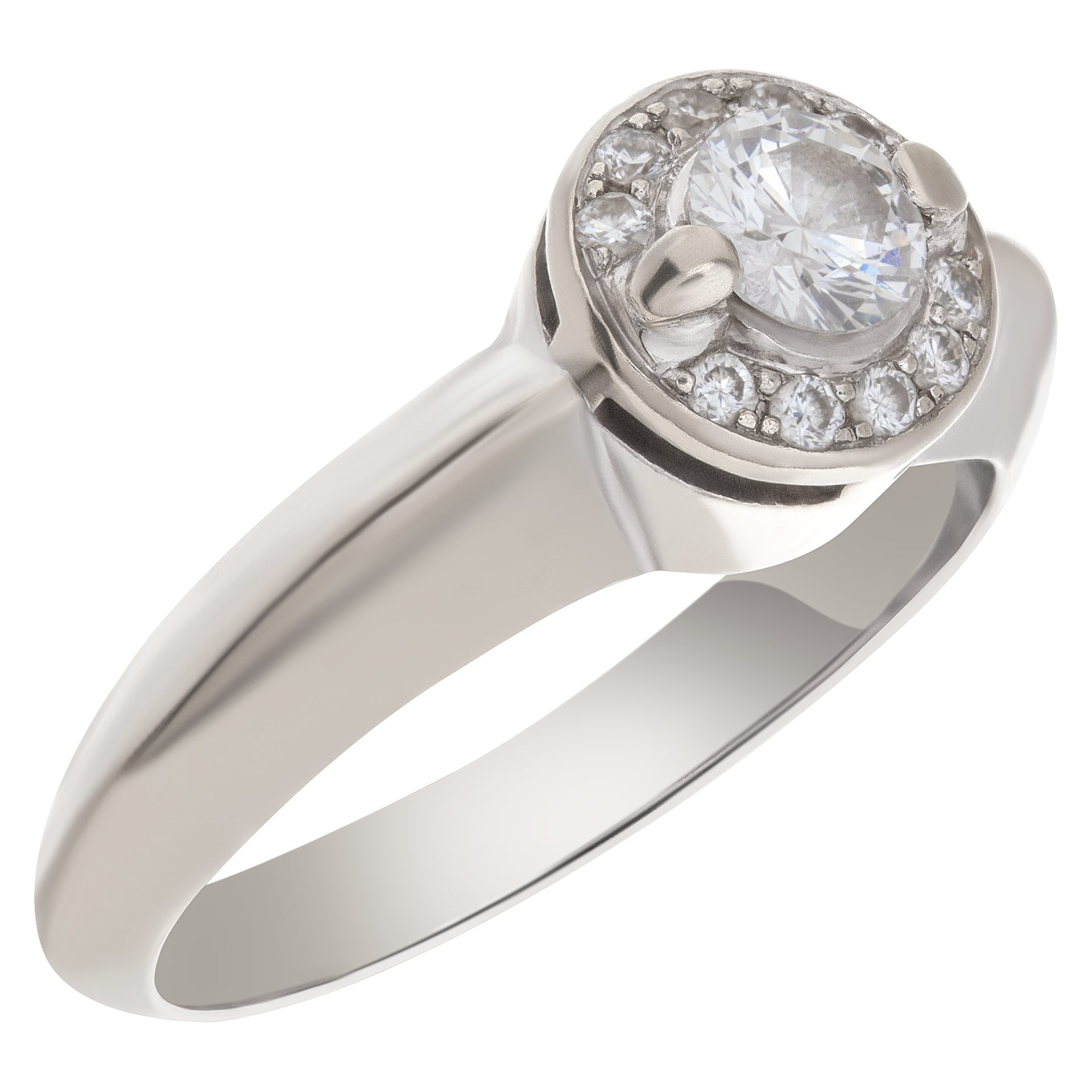 Diamond ring in 18k white gold with approximately 0.43 carats image 2