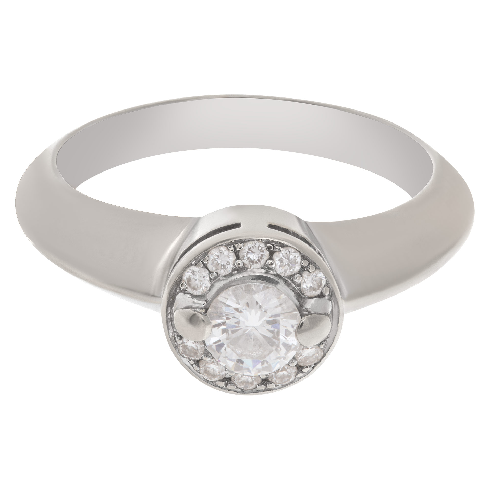 Diamond ring in 18k white gold with approximately 0.43 carats image 3