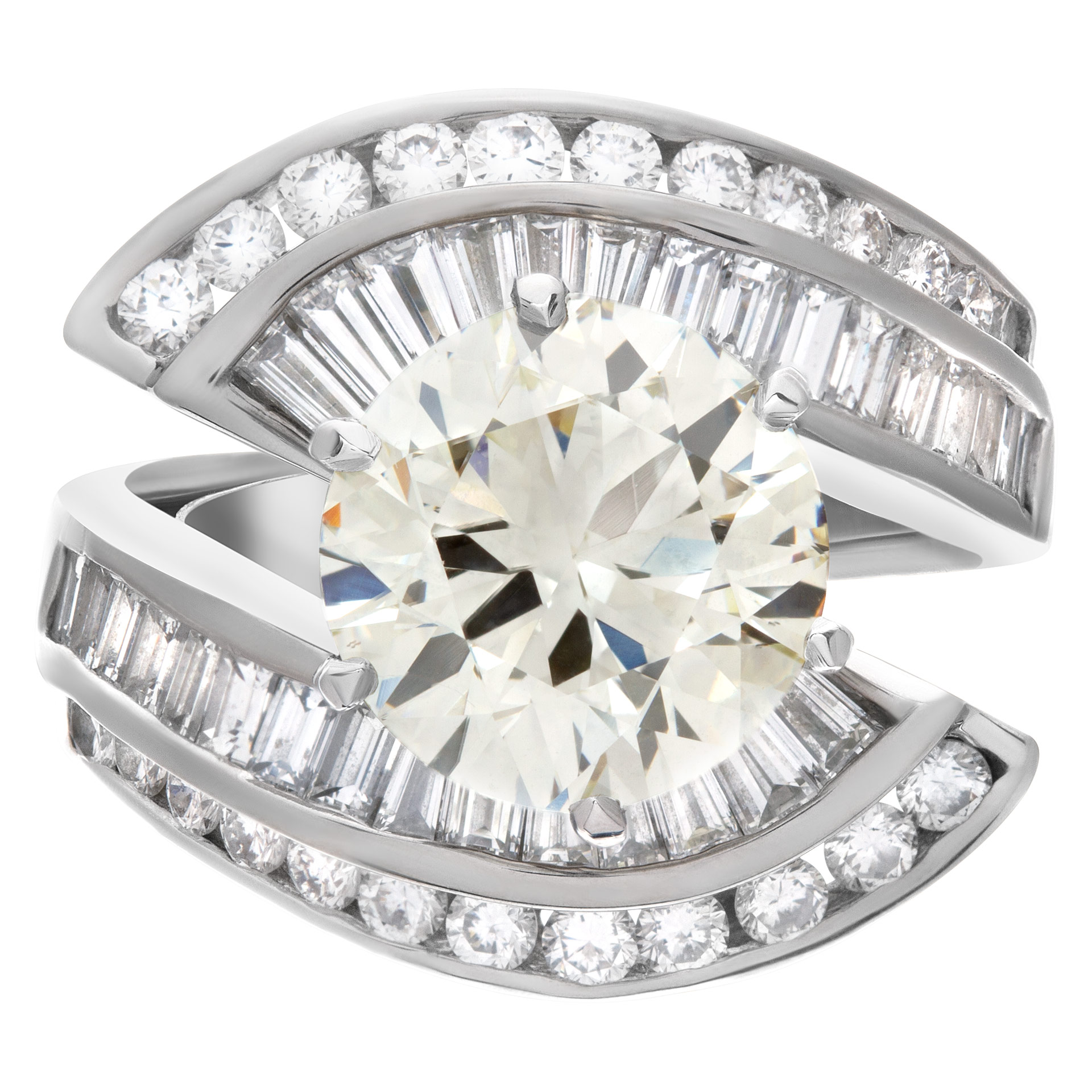 GIA Certified diamond 3.55 carat.  O-P color, VS2 clarity image 1