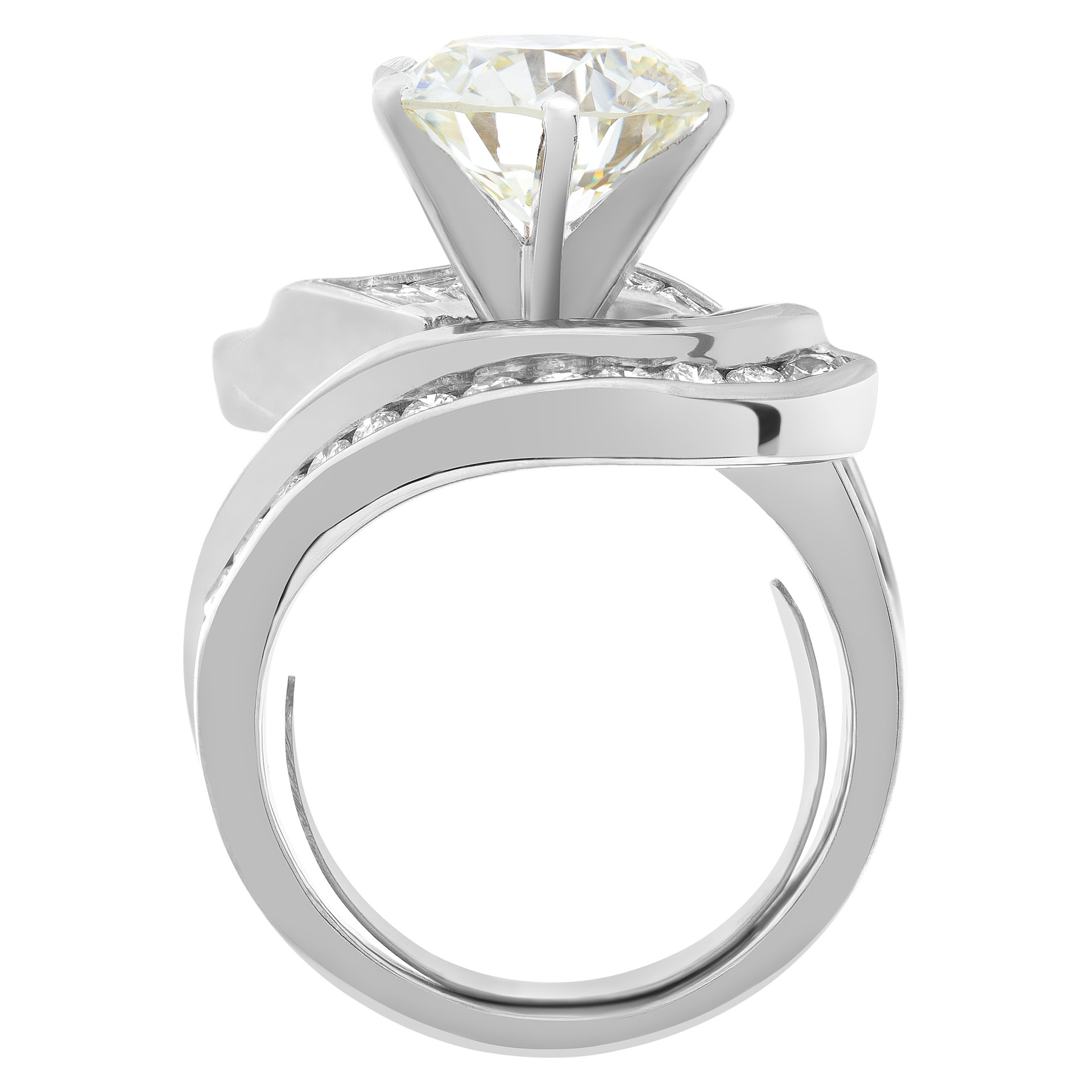 GIA Certified diamond 3.55 carat.  O-P color, VS2 clarity image 4