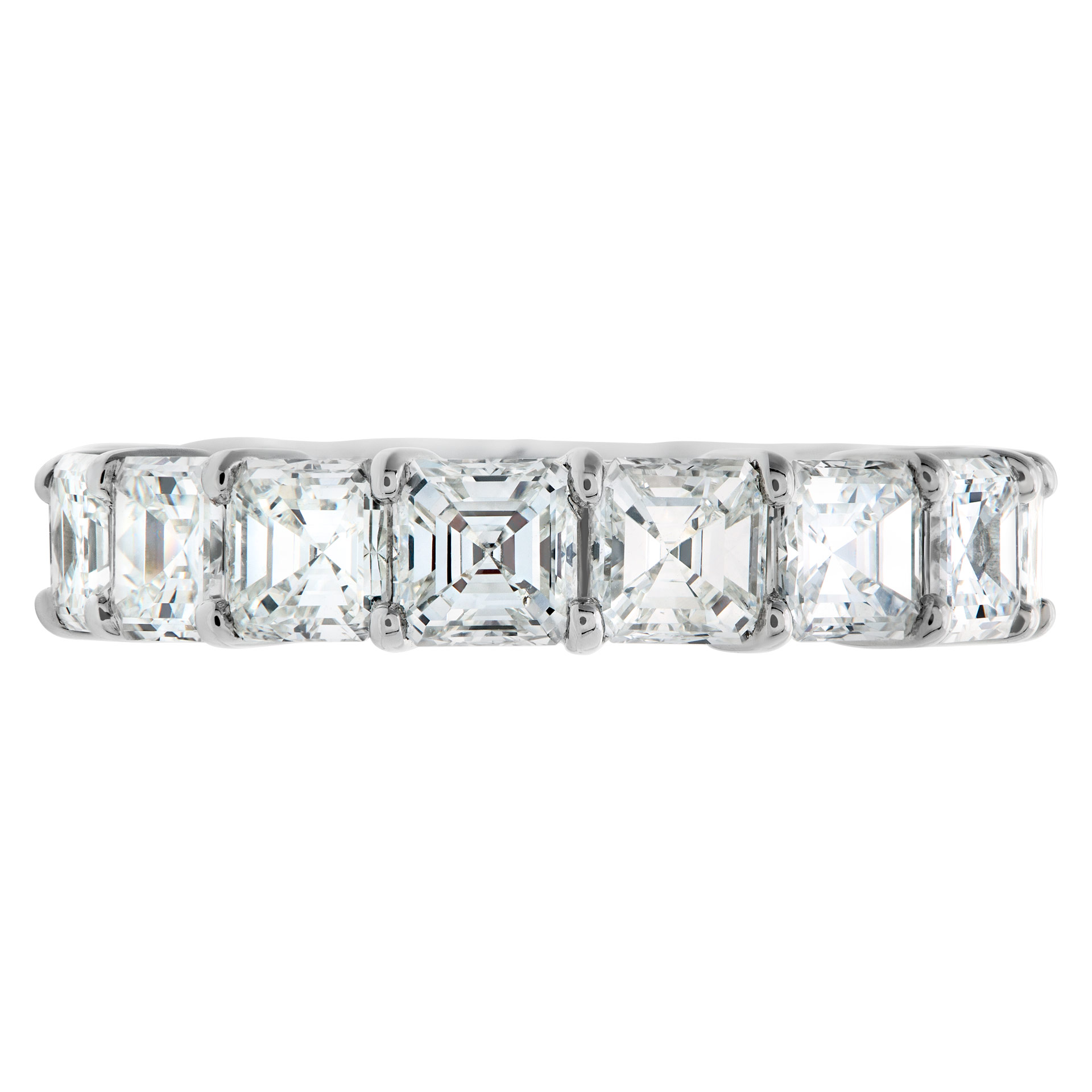 Diamond eternity band  asscher cut in platinum with 4.62 carats image 2