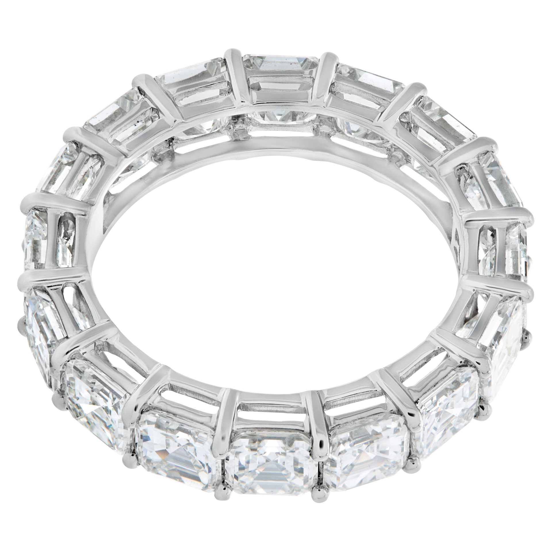 Diamond eternity band  asscher cut in platinum with 4.62 carats image 3