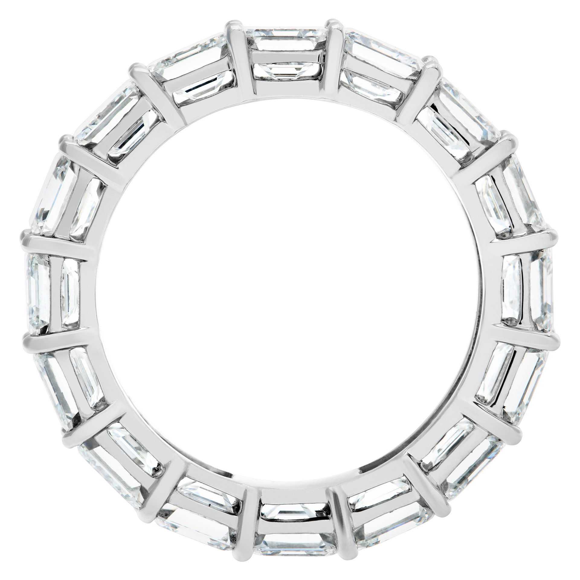 Diamond eternity band  asscher cut in platinum with 4.62 carats image 5