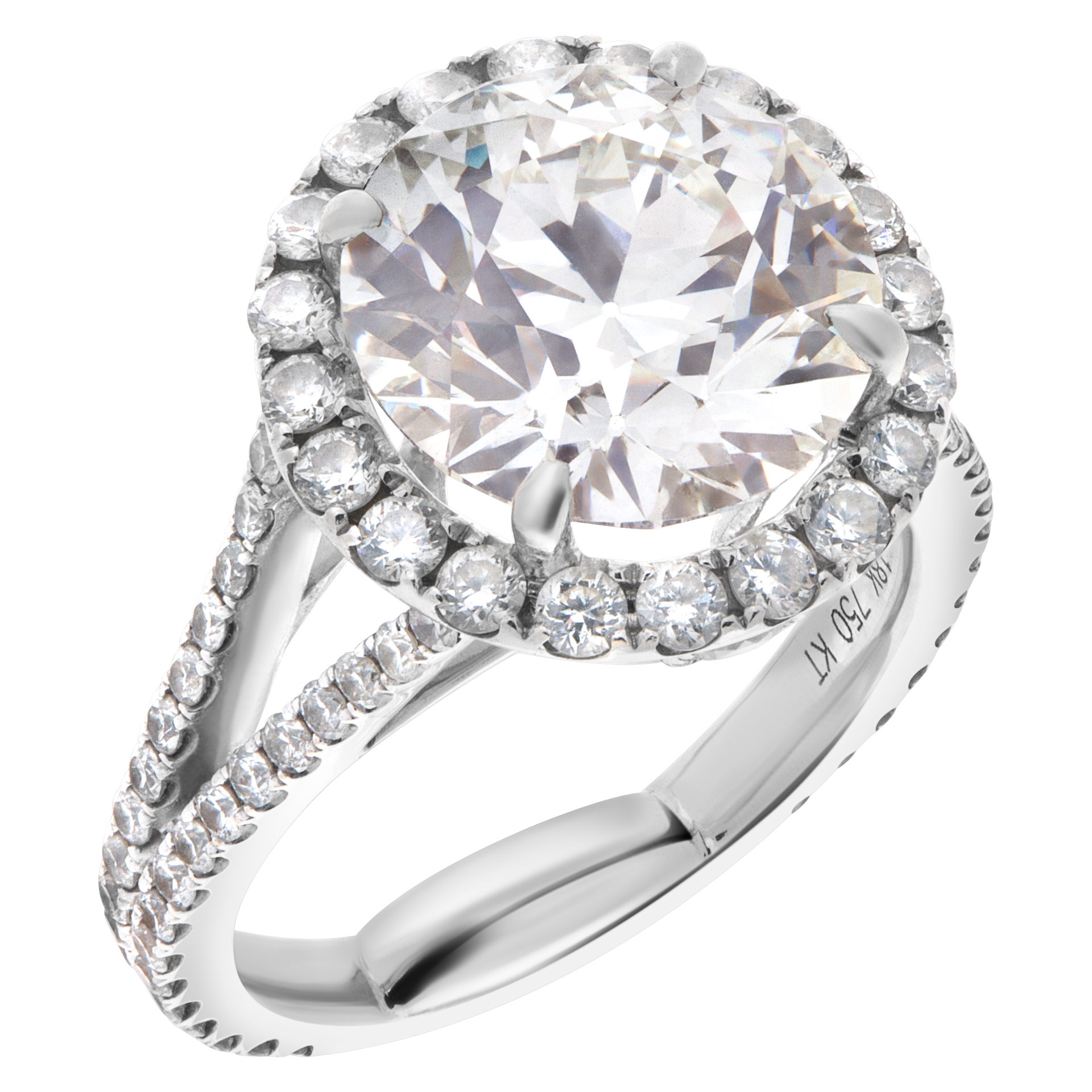 GIA certified diamond ring 4.39 carat (K color, VVS2