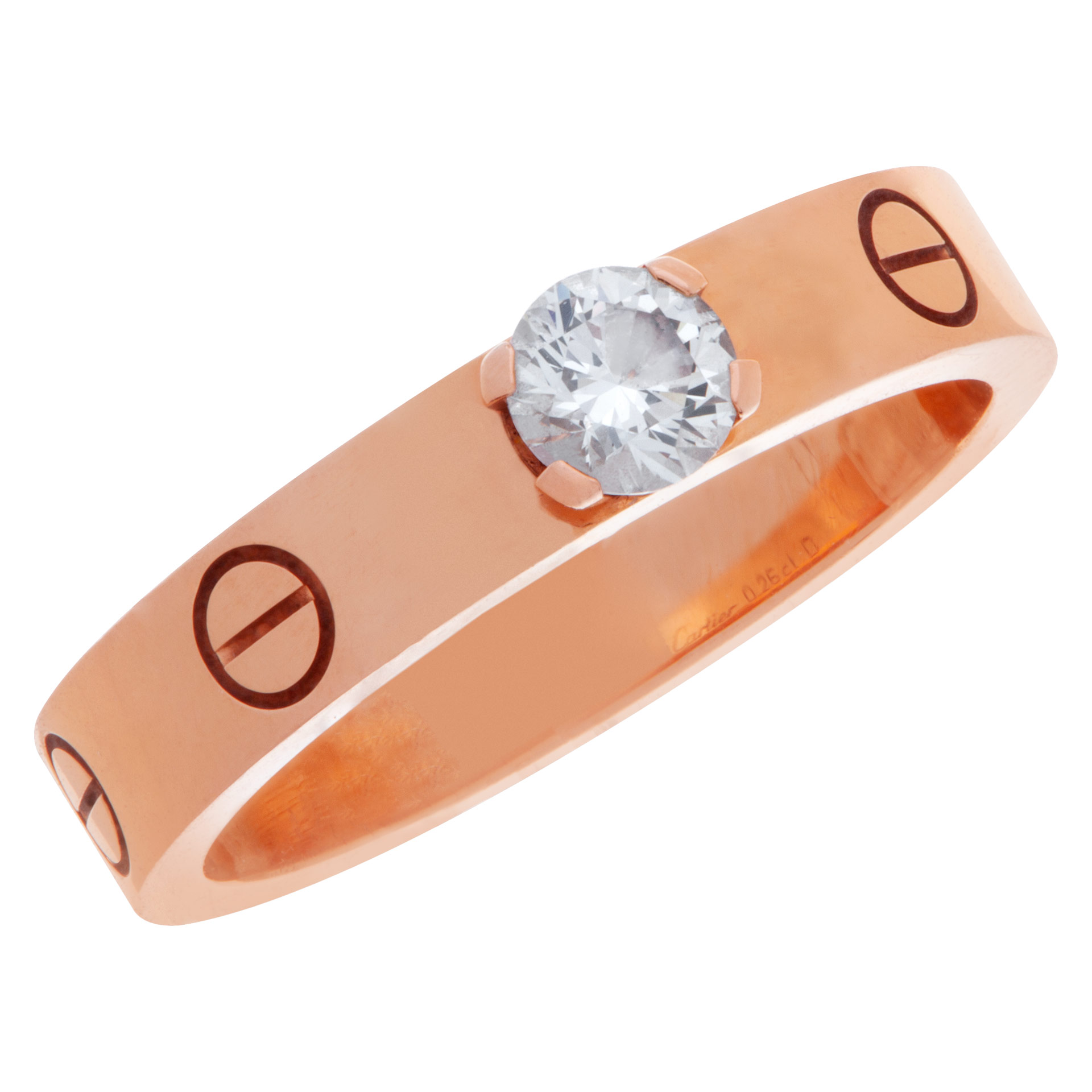 Cartier Love ring with 1 diamond in 18k pink gold