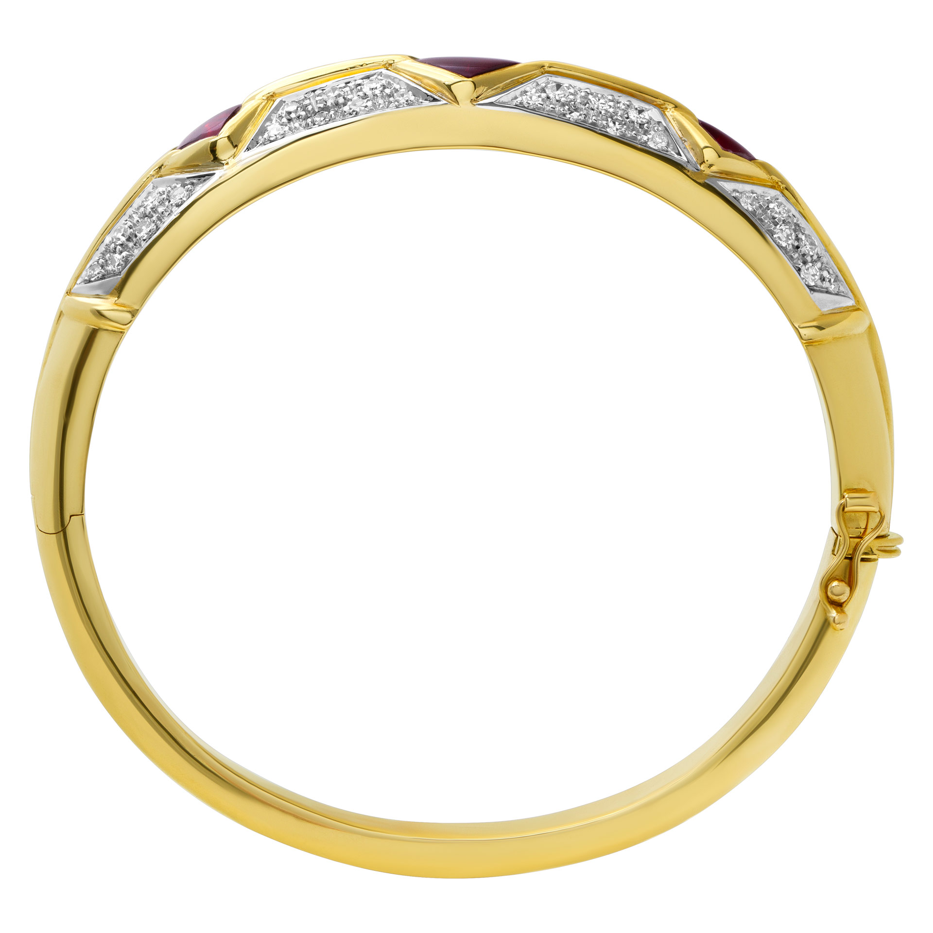 Diamond bangle in 18k with 1 carat in round brilliant cut G-H color, VS clarity diamonds image 5