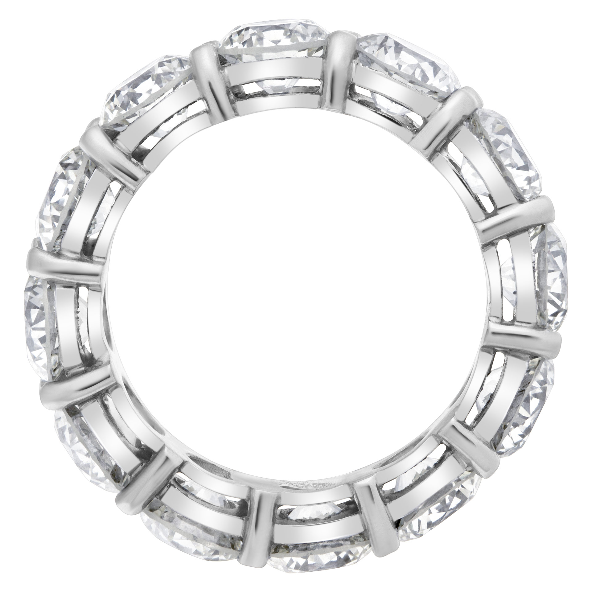 Diamond Eternity Band and Ring platinum custom made with approximately 8.50 carats in diamonds (K-M color, VS-SI Clarity) image 4
