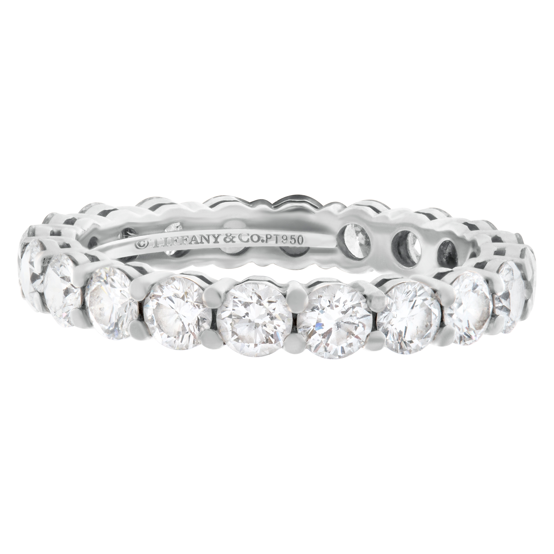 Tiffany & Co. Diamond Eternity Band and Ring platinum ring with 1.80 carat full cut round brilliant diamonds image 1