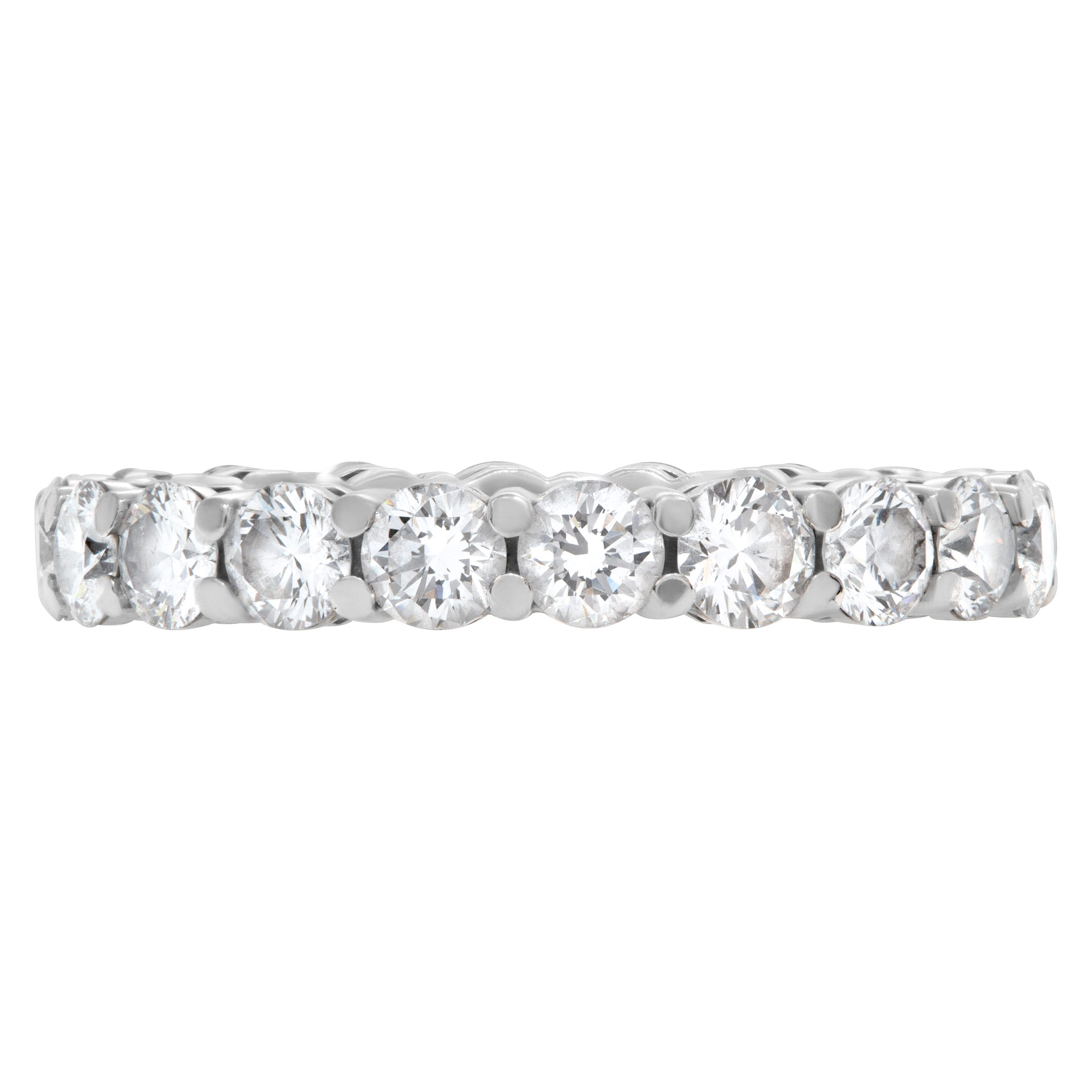 Tiffany & Co. Diamond Eternity Band and Ring platinum ring with 1.80 carat full cut round brilliant diamonds image 2