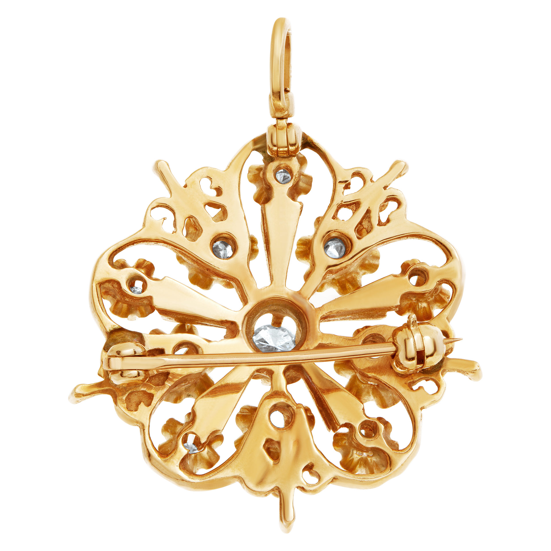Floral Bouquet pin/pendant with 11diamonds image 3