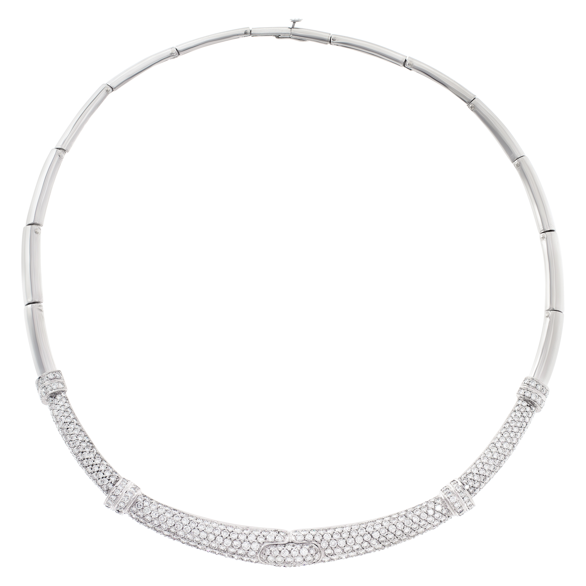 Diamond Necklace With Round Brilliant Cut Diamonds, Total Approx. Weight: 7.50 Carats Set In Platinum image 1
