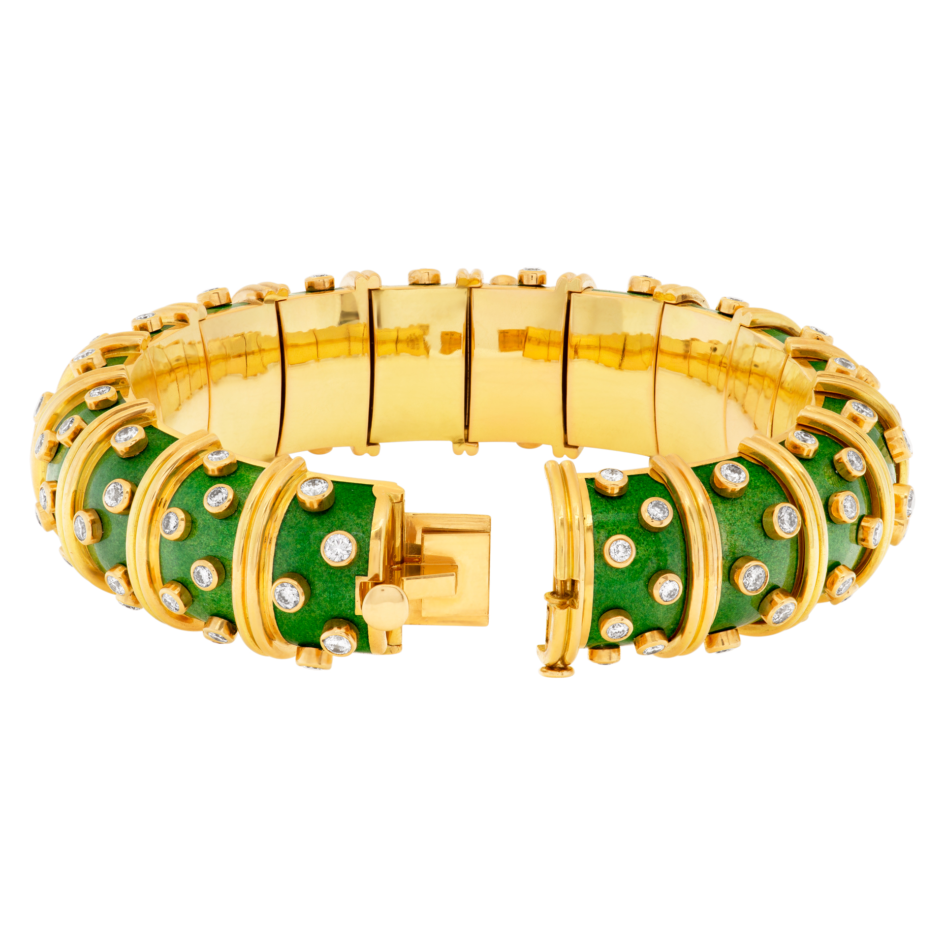 Tiffany & Co. Schlumberger Enamel Diamond Bracelet image 4
