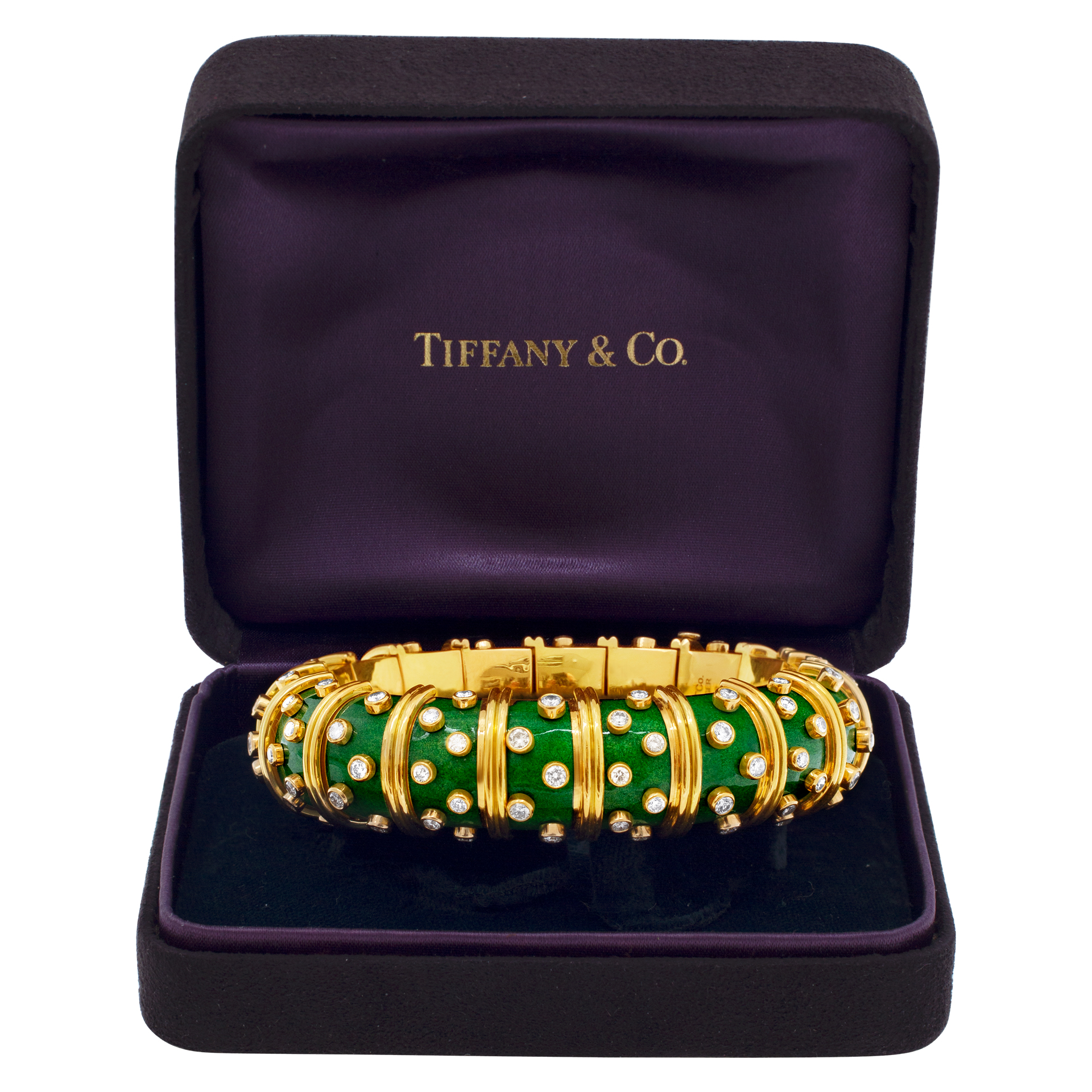 Tiffany & Co. Schlumberger Enamel Diamond Bracelet image 8