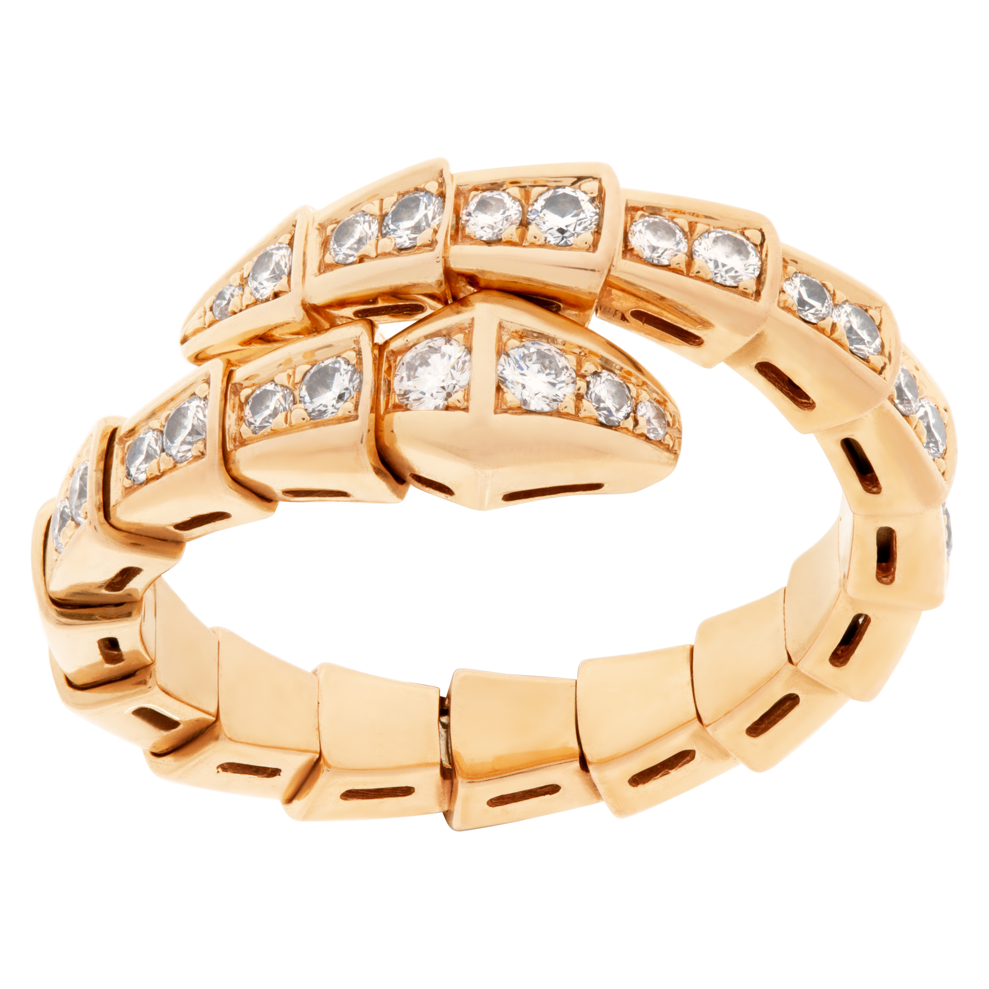 Bvlgari Serpenti Viper Ring in 18k rose gold and diamonds image 1