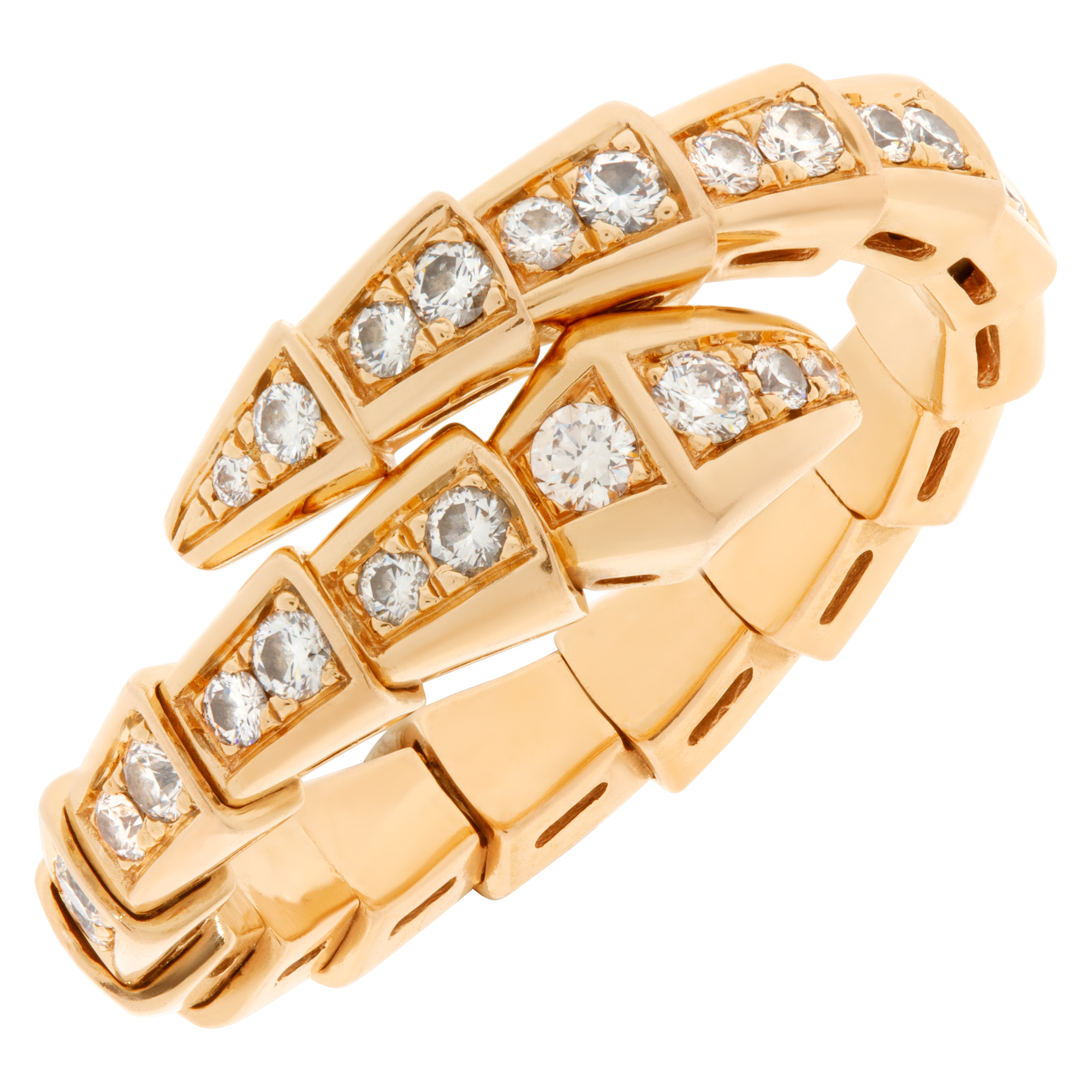 Bvlgari Serpenti Viper Ring in 18k rose gold and diamonds image 3