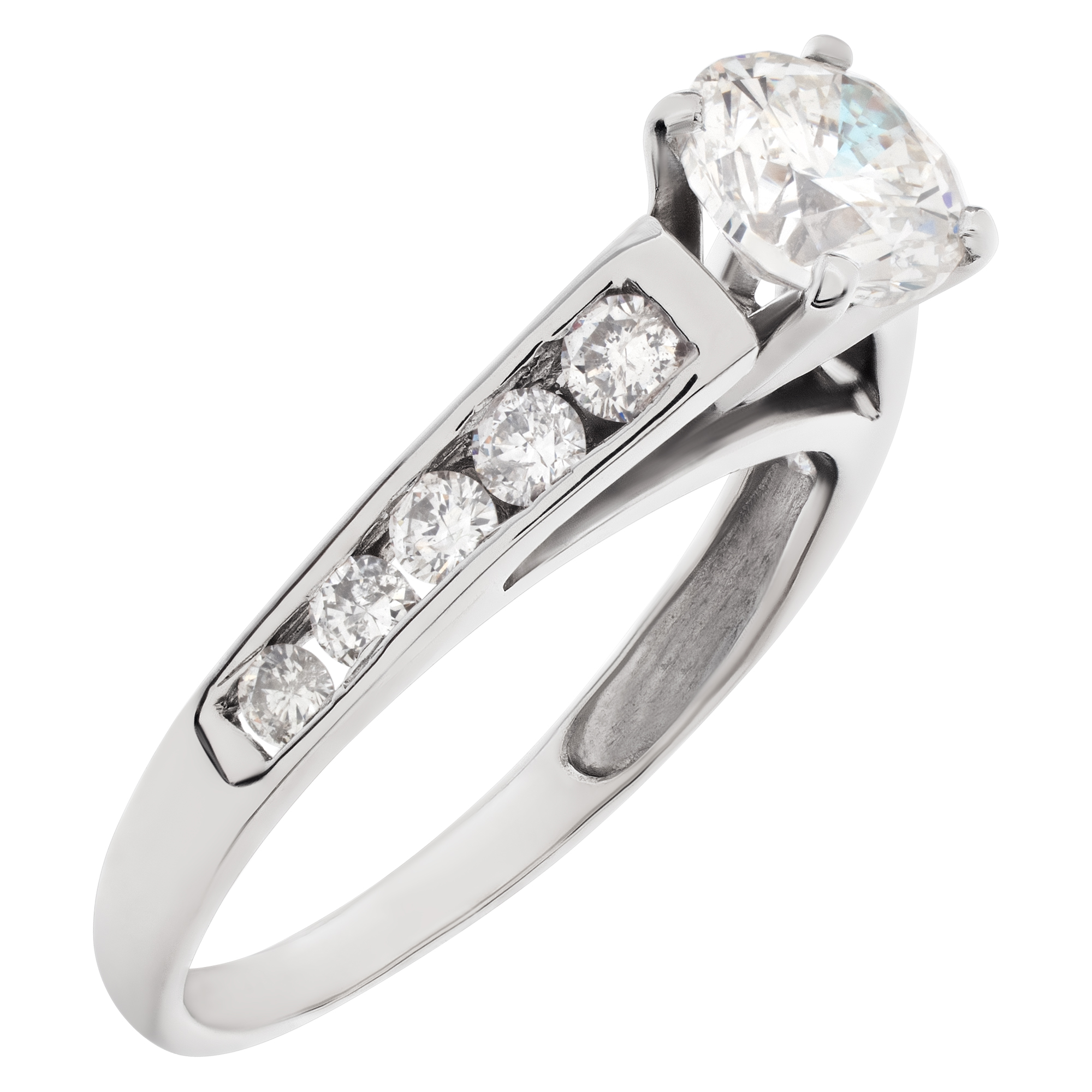 GIA certified round brilliant cut diamond 1 carat (G color, SI1 clarity) stud image 4