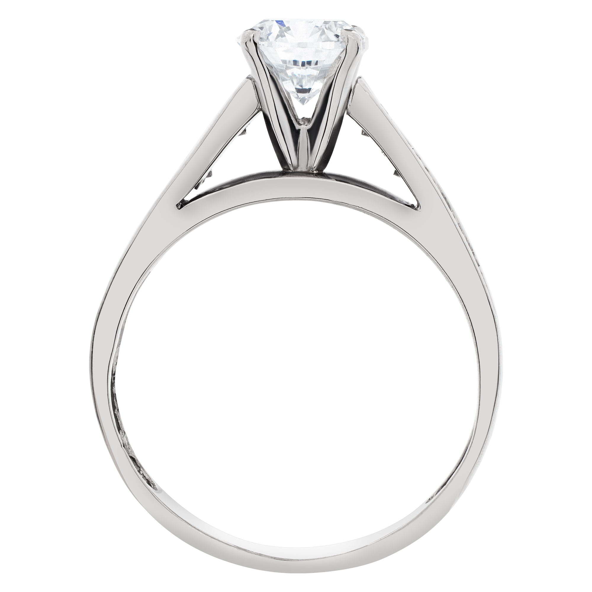 GIA certified round brilliant cut diamond 1 carat (G color, SI1 clarity) stud image 5
