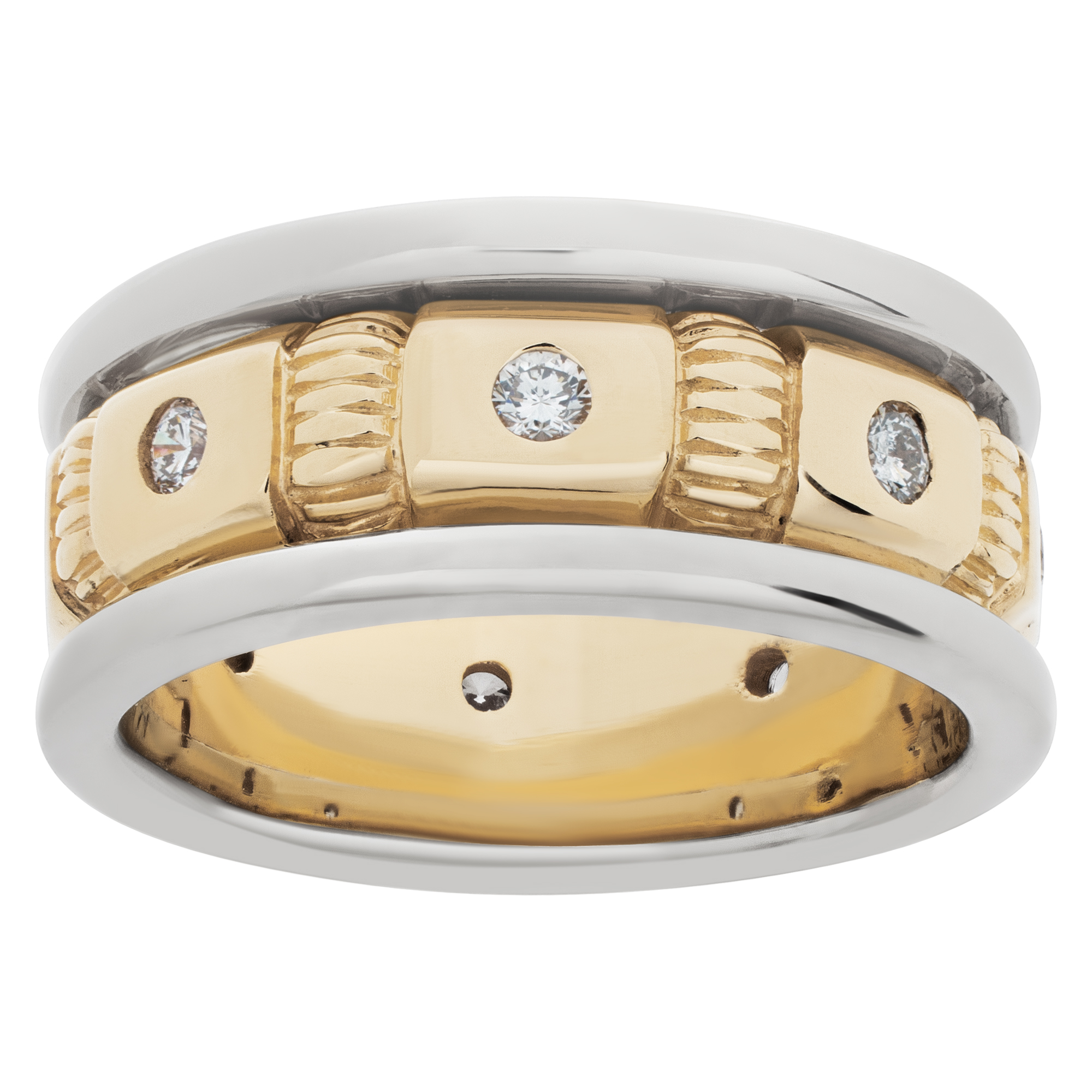 Heavy-knit band with diamond accents (Stones) image 1