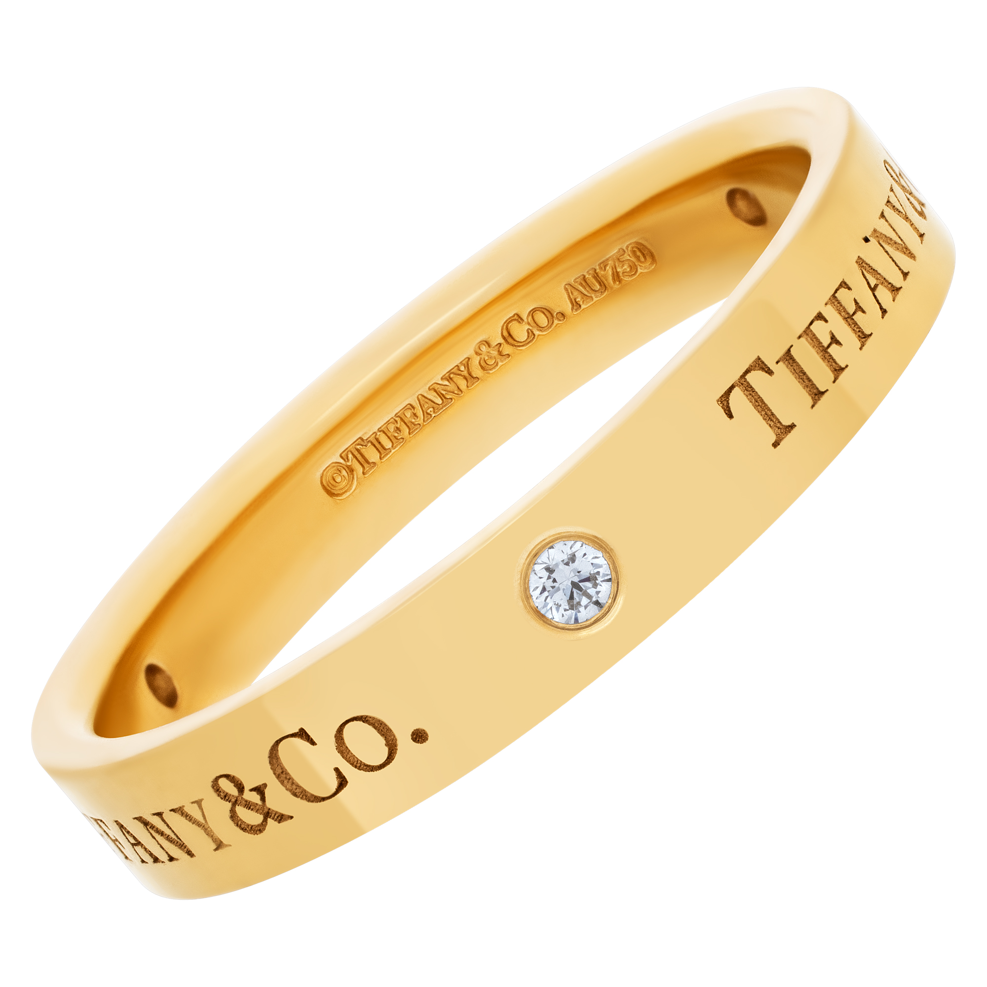 Tiffany & Co. Band with 3 diamonds in 18k yellow gold (Stones) image 3