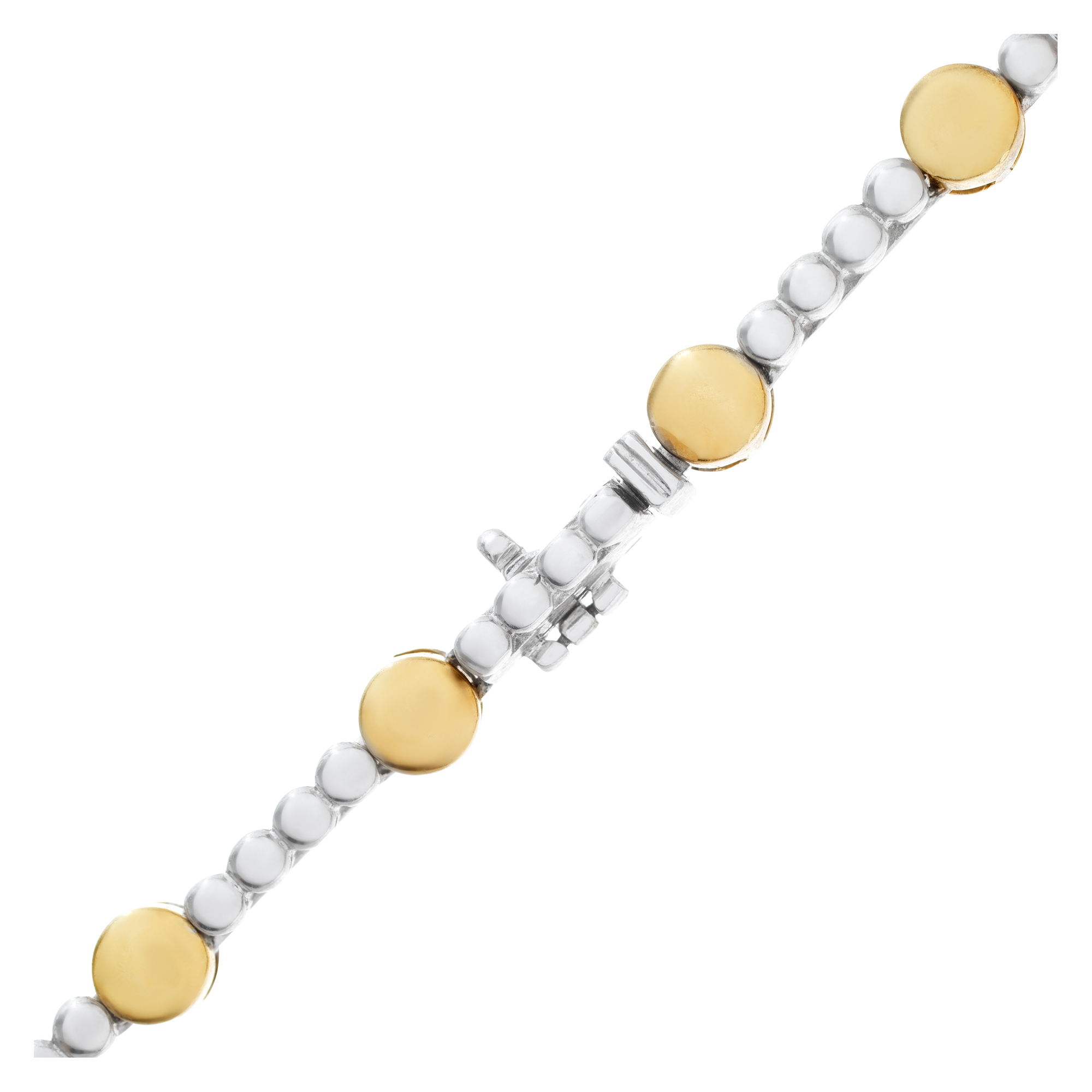 Stunning 18k white and yellow gold necklace with white and yellow diamonds image 5