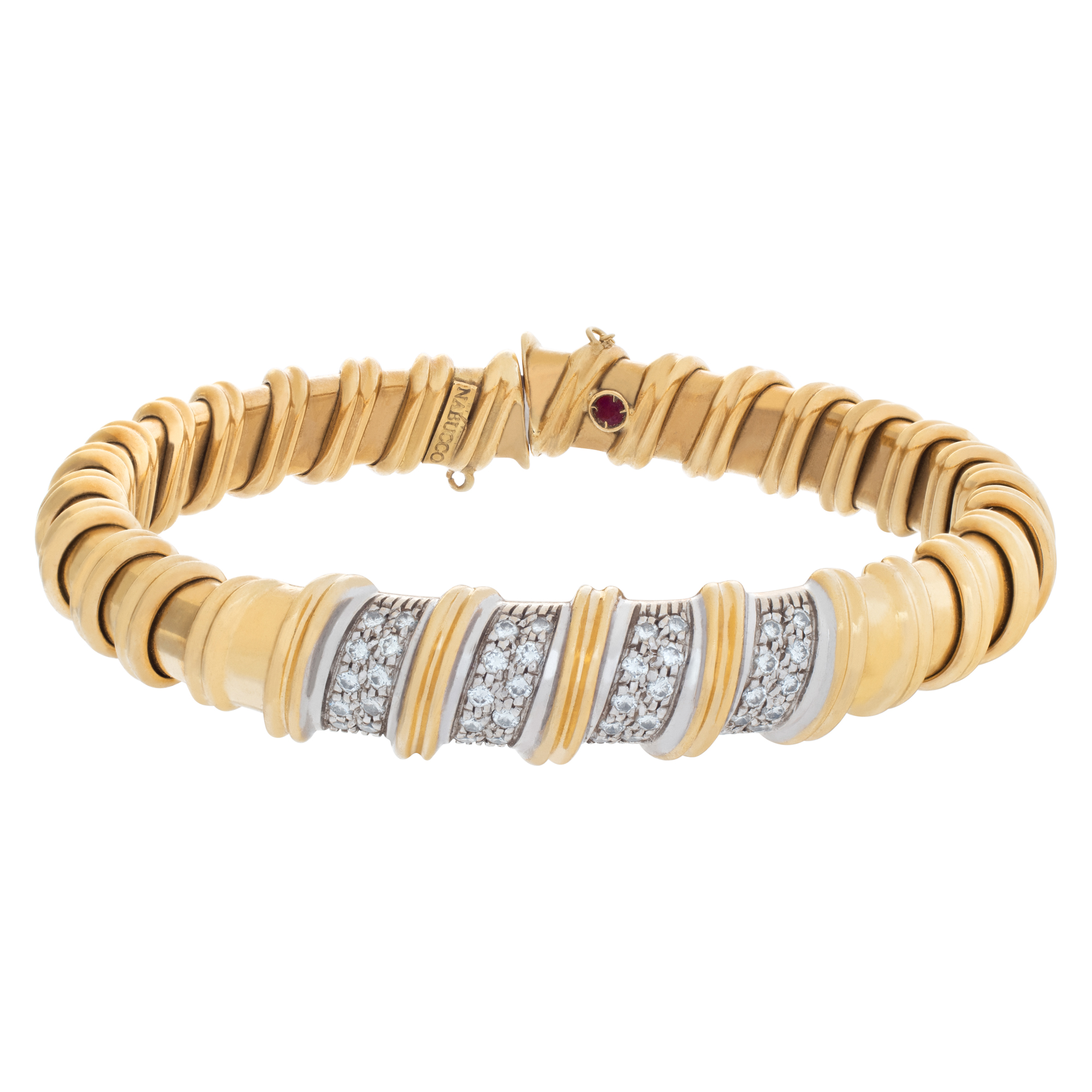 18k Yellow Gold Diamond Bracelet With Approximately 0.5 Carat Tdw image 1