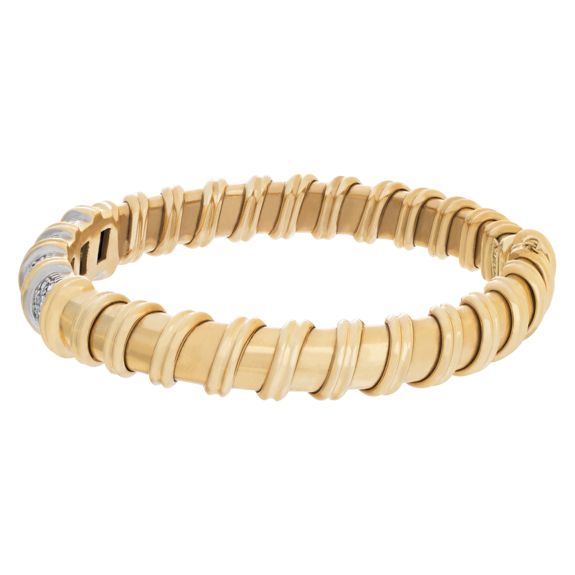 18k Yellow Gold Diamond Bracelet With Approximately 0.5 Carat Tdw image 3